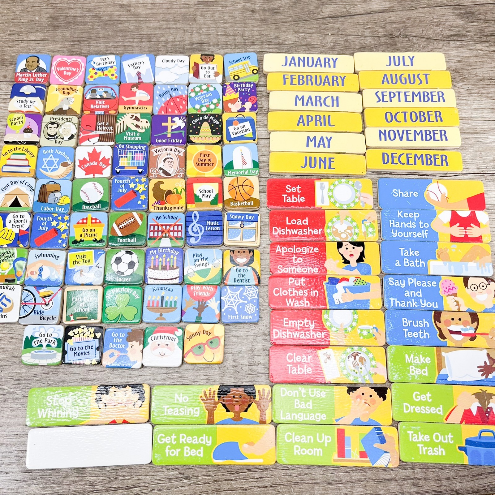 90+ CALENDAR MAGNETS seasons holidays weather magnetic refrigerator kids chores