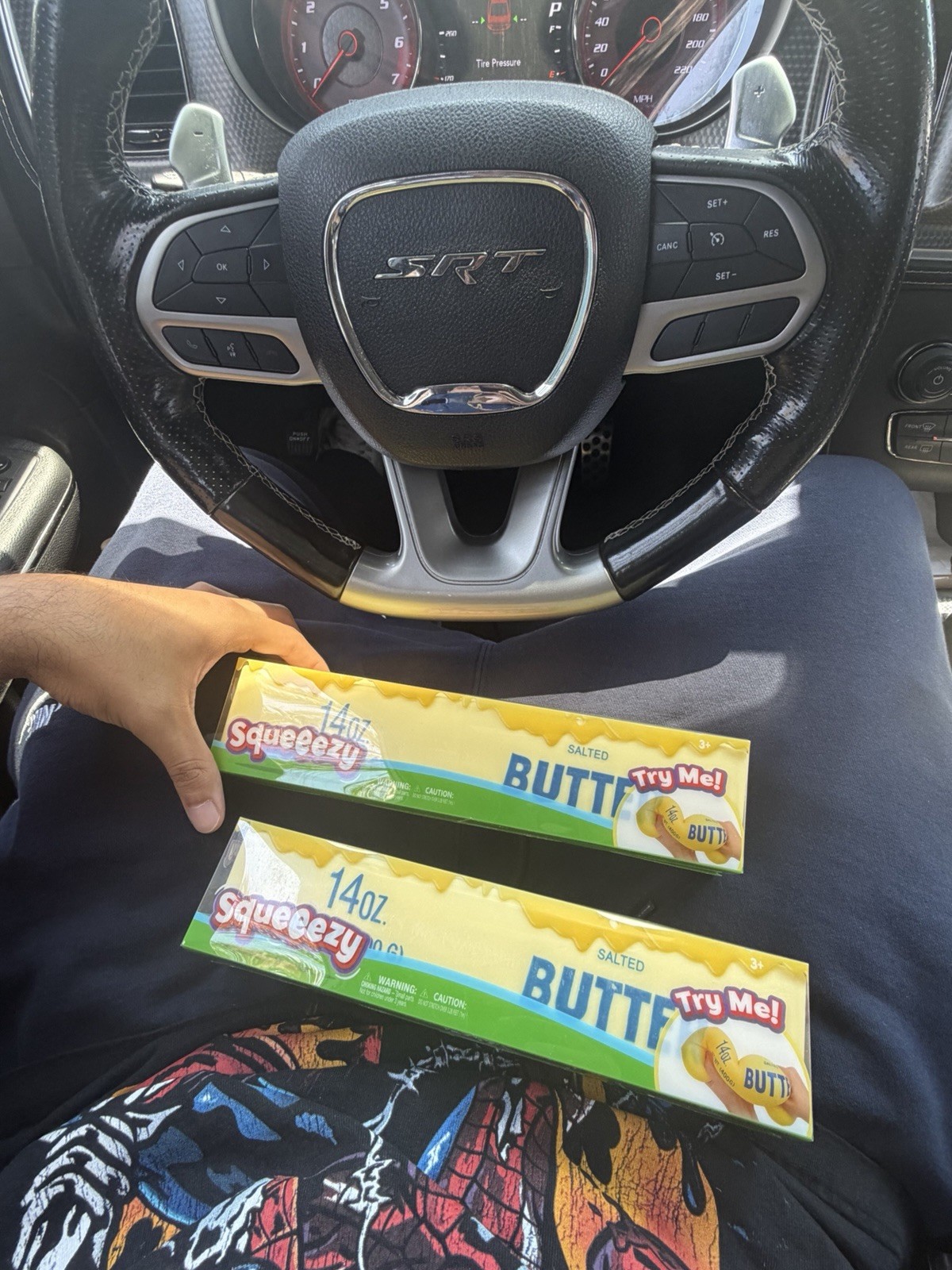 2 Squeezy 14oz Butter Stick Squeezable Stress Reliever Toy