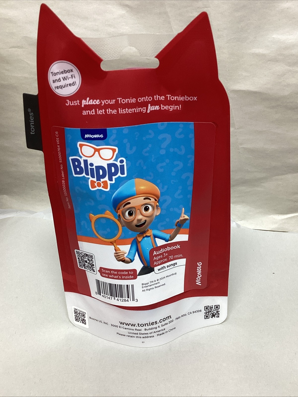 Tonies – Blippi Tonie – Blippi Moonbug Audiobook Play Figurine for Toniebox NEW