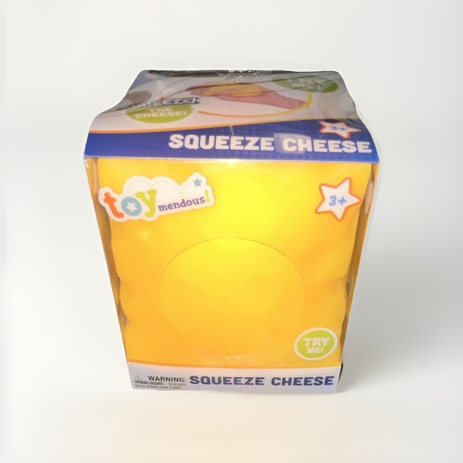 Toymendous Squeeze Cheese Tactile Squishy Squeeze Toy Yellow Ages 3+ – OPEN BOX
