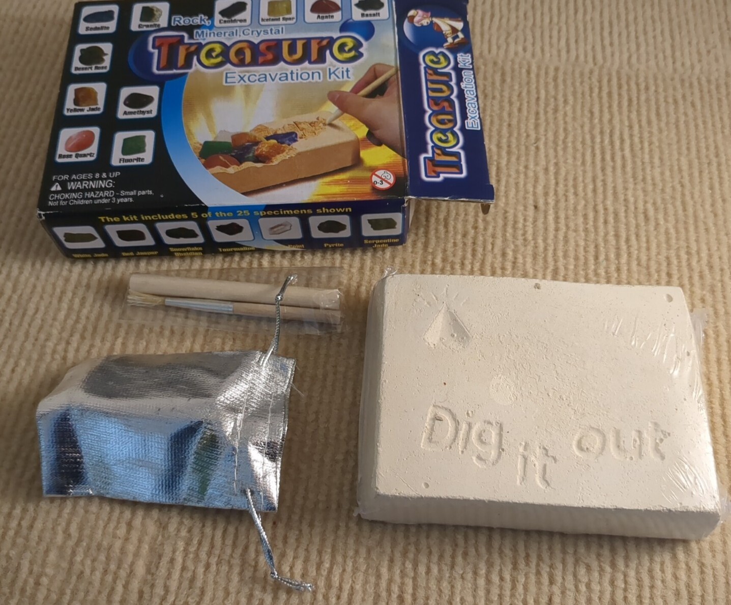 Rock, Mineral, Crystal Treasure Excavation Kit
