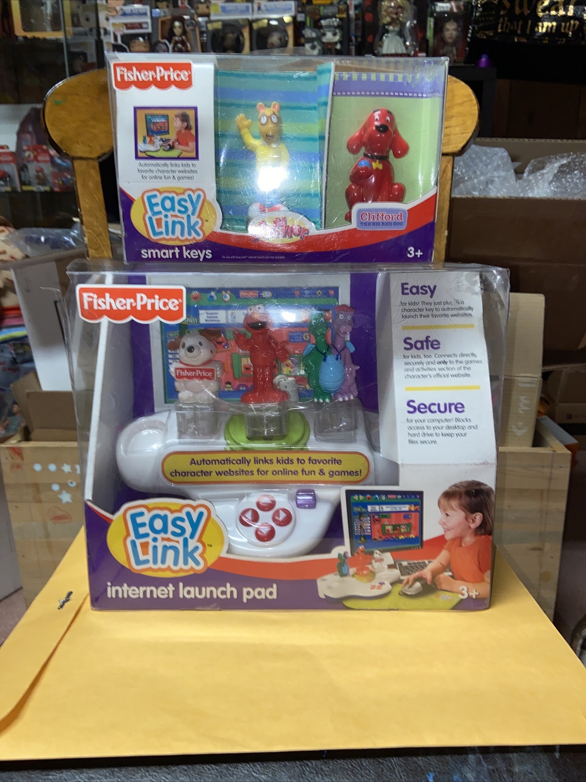 Fisher-Price Easy Link Internet Launch Pad & Elmo Dragon Tales & Dog Smart Keys