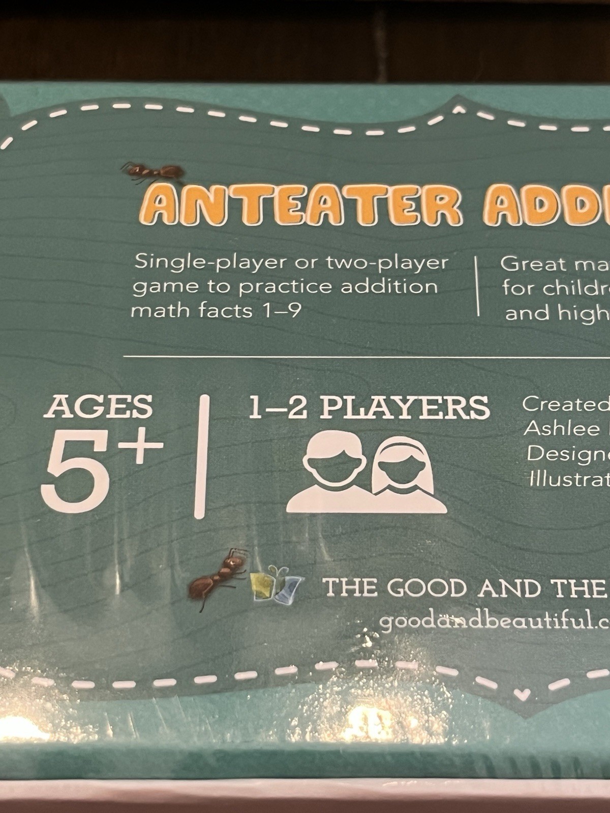 The Good and Beautiful Anteater Addition Card Game – New – Sealed