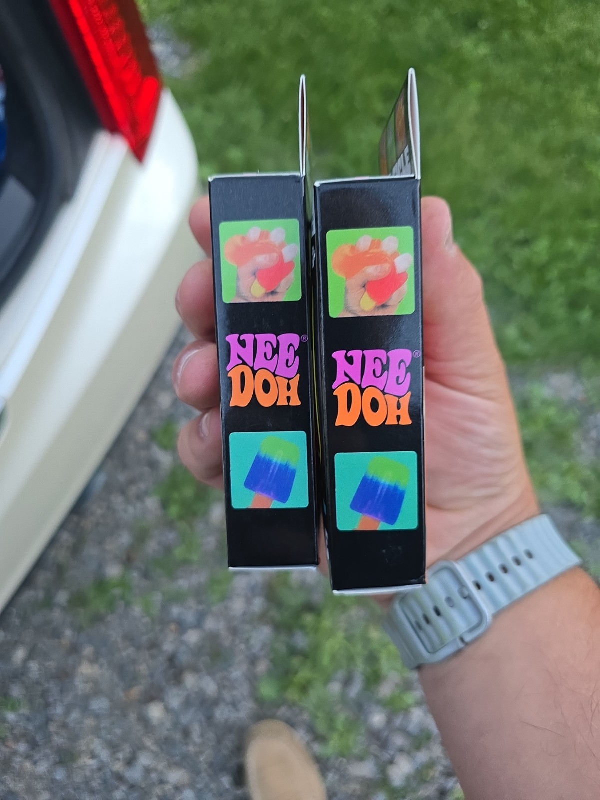 2 Qty Nee Doh Schylling NICE-SICLE multicolor pink and orange