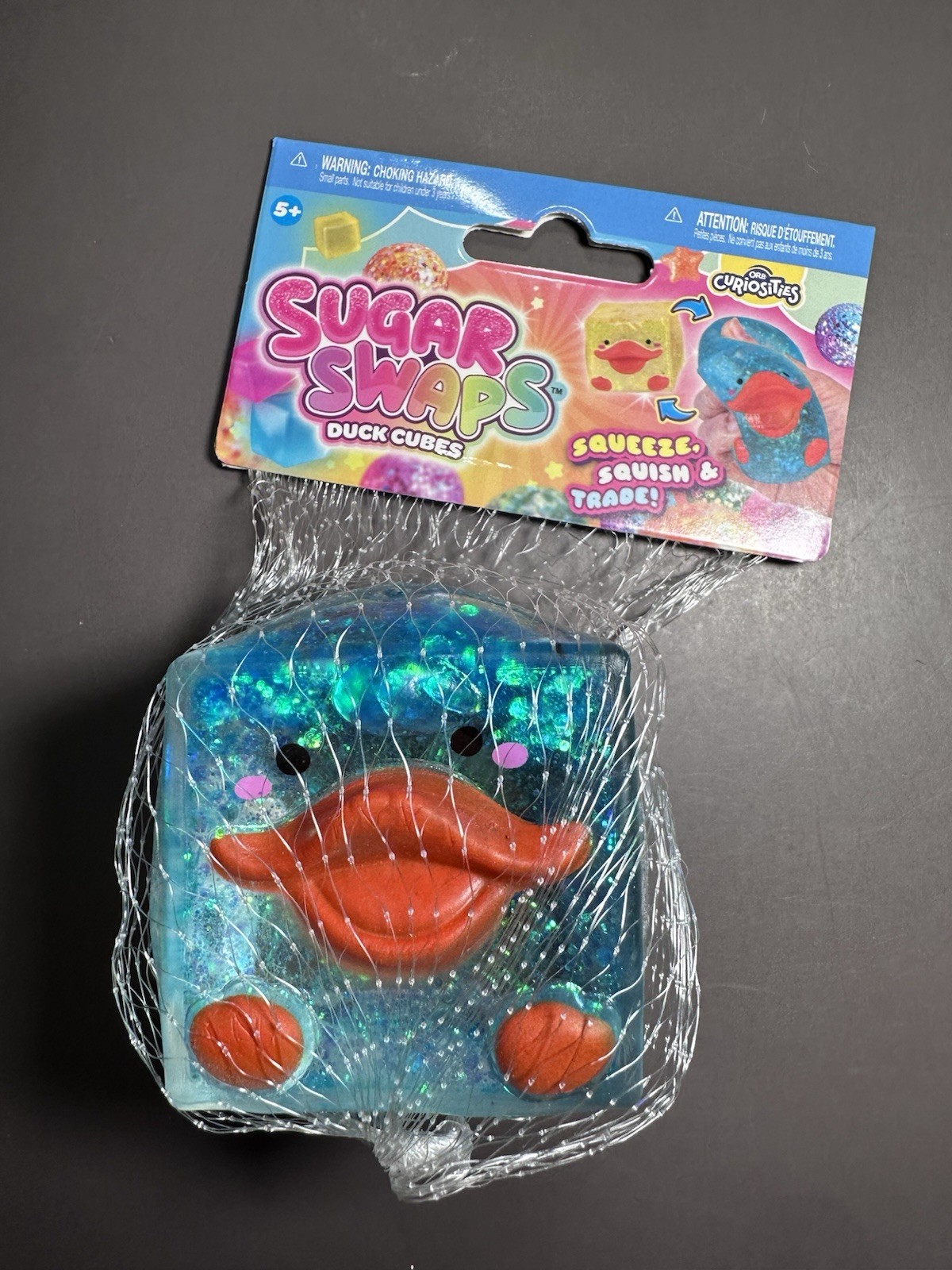 Sugar Swaps Duck Cube – Blue -Squishy Fidget Sensory Toy