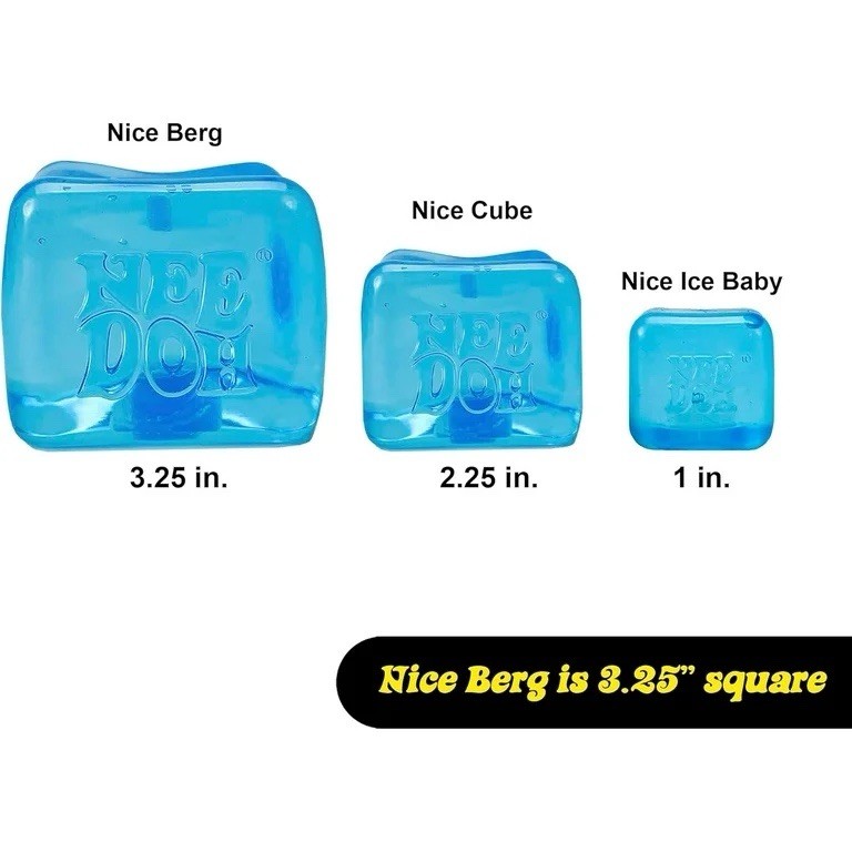 Schylling NEEDOH NICE BERG XL SUPER SOLID SQUISH Ice Blue New Hard To Find