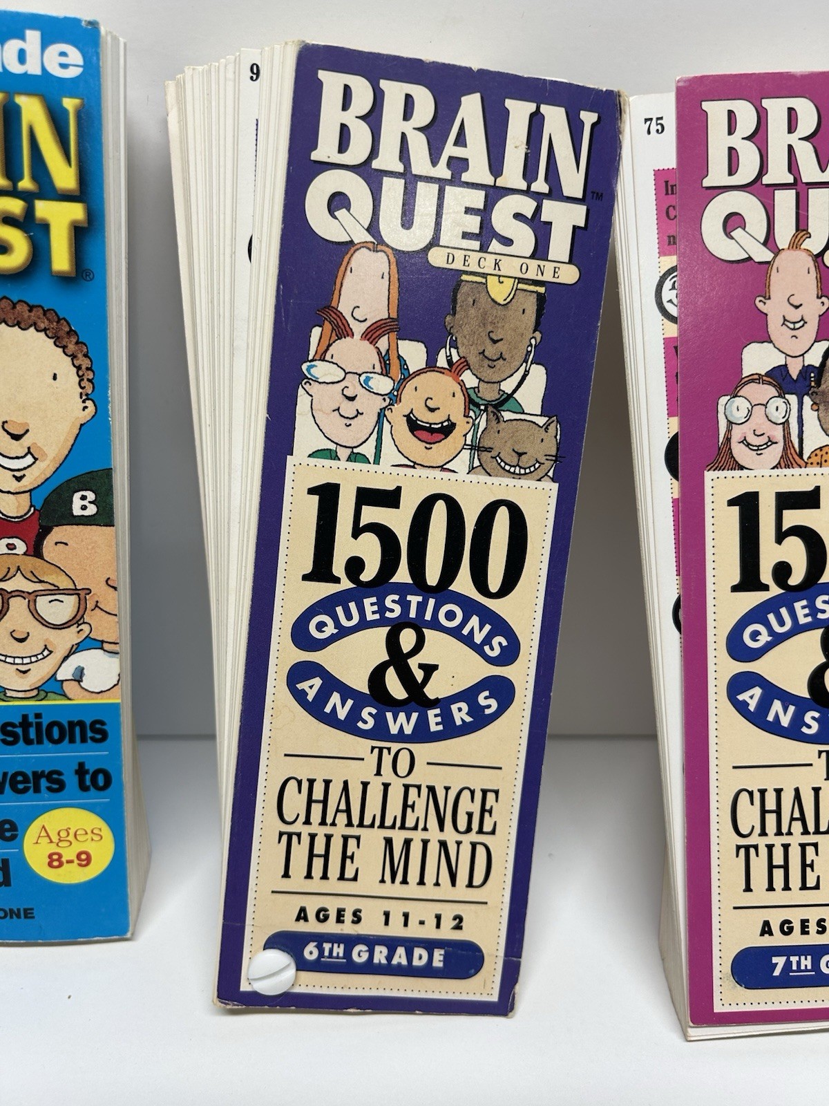 Vintage BrainQuest 3rd,6th&7th Grade Cards 1500 Q&A plus 3rd/4th Grade Card Game