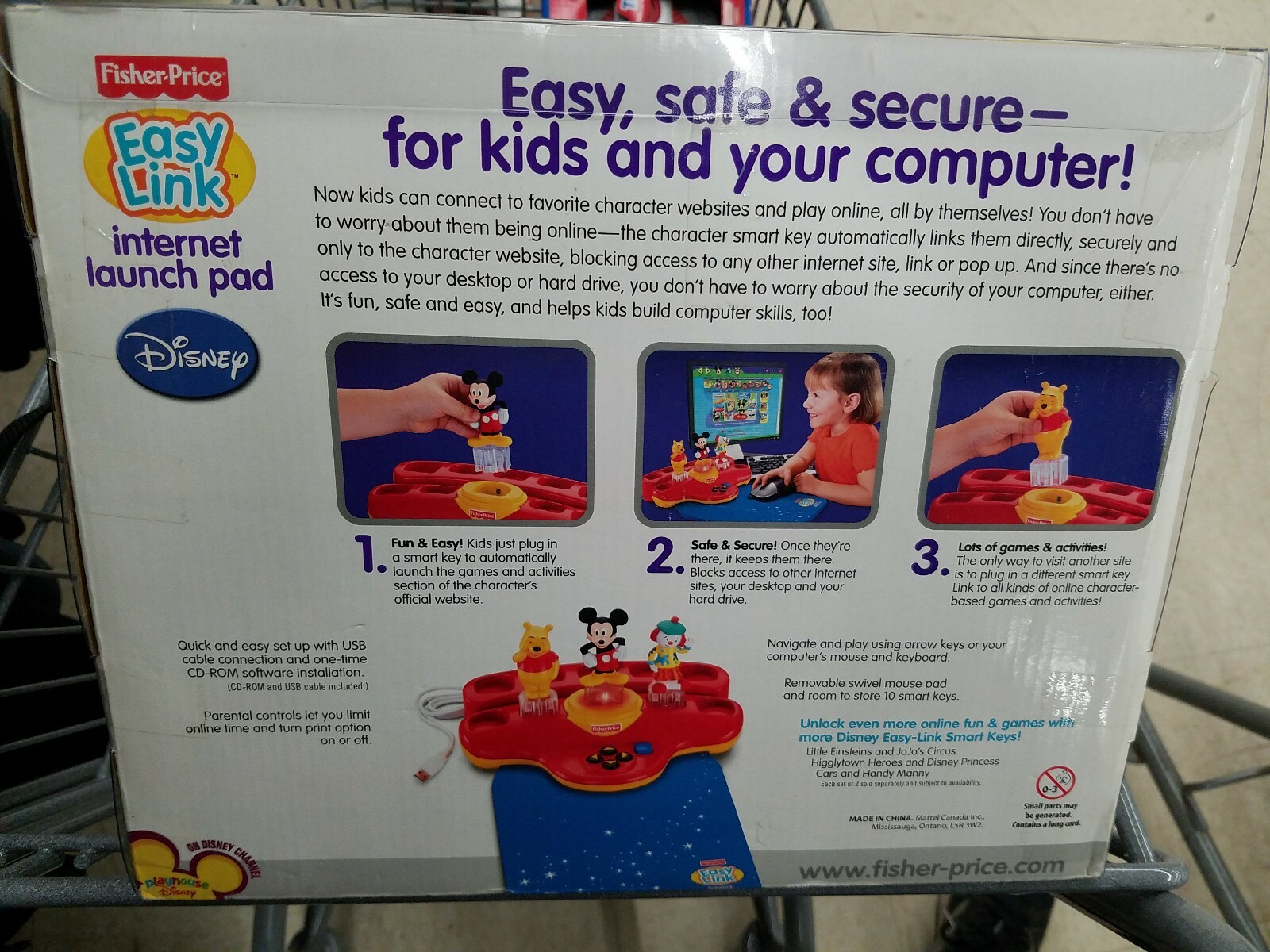Fisher Price Easy Link Internet Launch Pad Disney Pooh Mickey and Jojo Ages 3+
