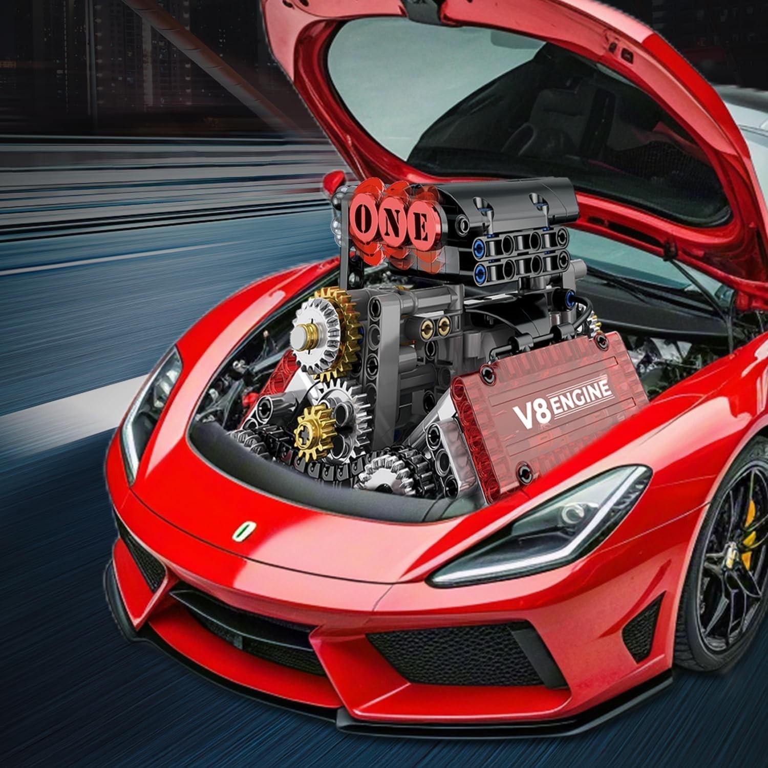 V8 Engine Building Set,V8 Engine Model kit that Run,Build Your Own STEM Mini …