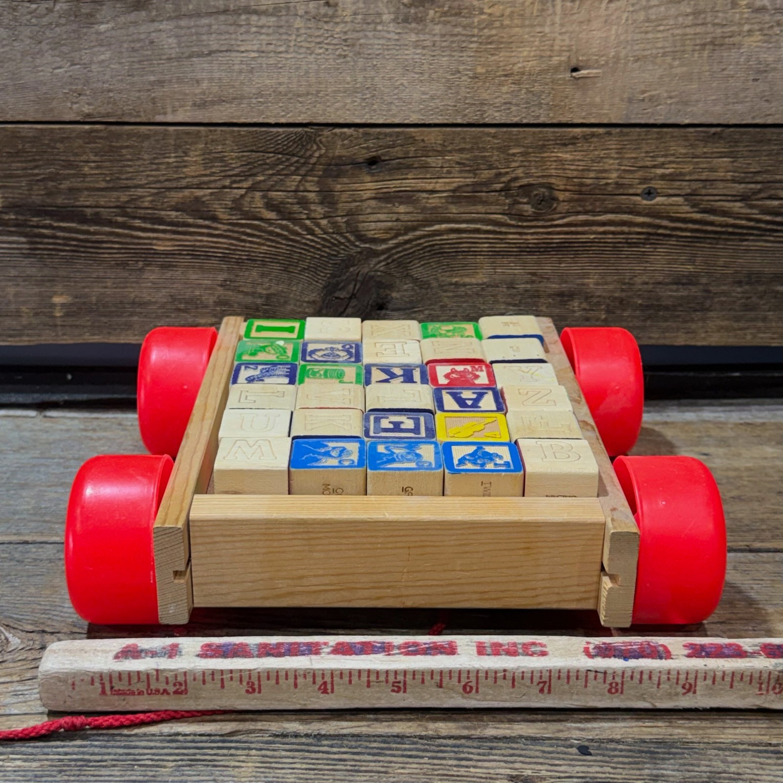 1990s Tootsie Toy, CTW, Sesame Street, ABC Block Wagon, No. 4023