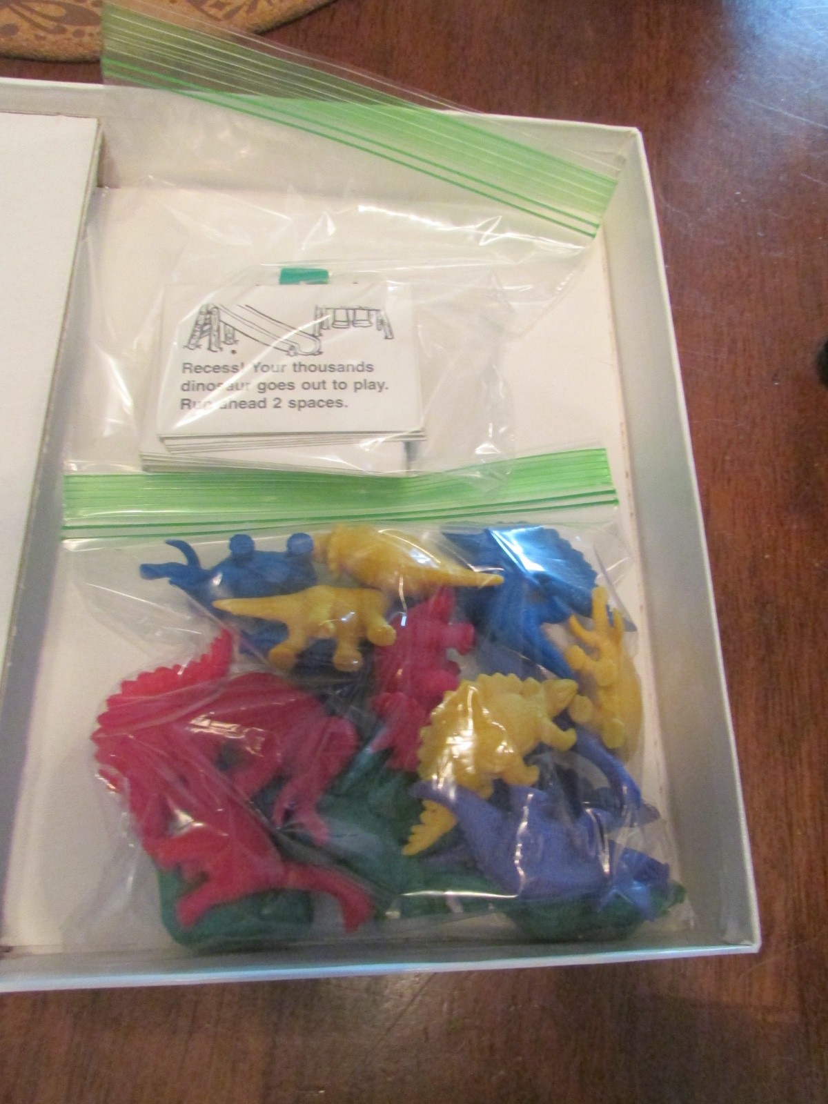 DINO MATH TRACKS Vintage 1992 Learning Board Game Dinosaur Homeschool Complete