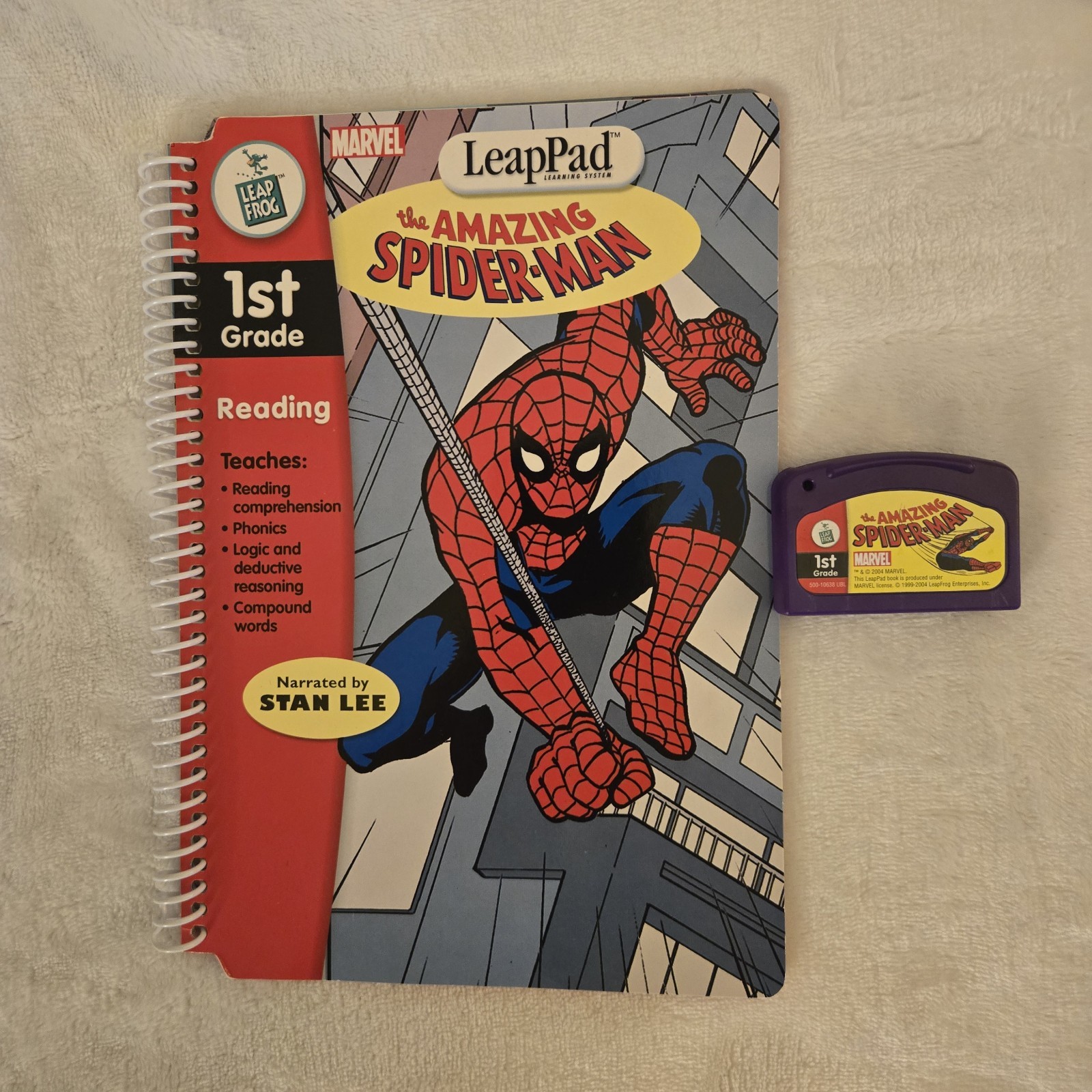 LeapFrog Amazing Spider-Man LeapPad w/5 Books & 4 Cartridges plus Backpack