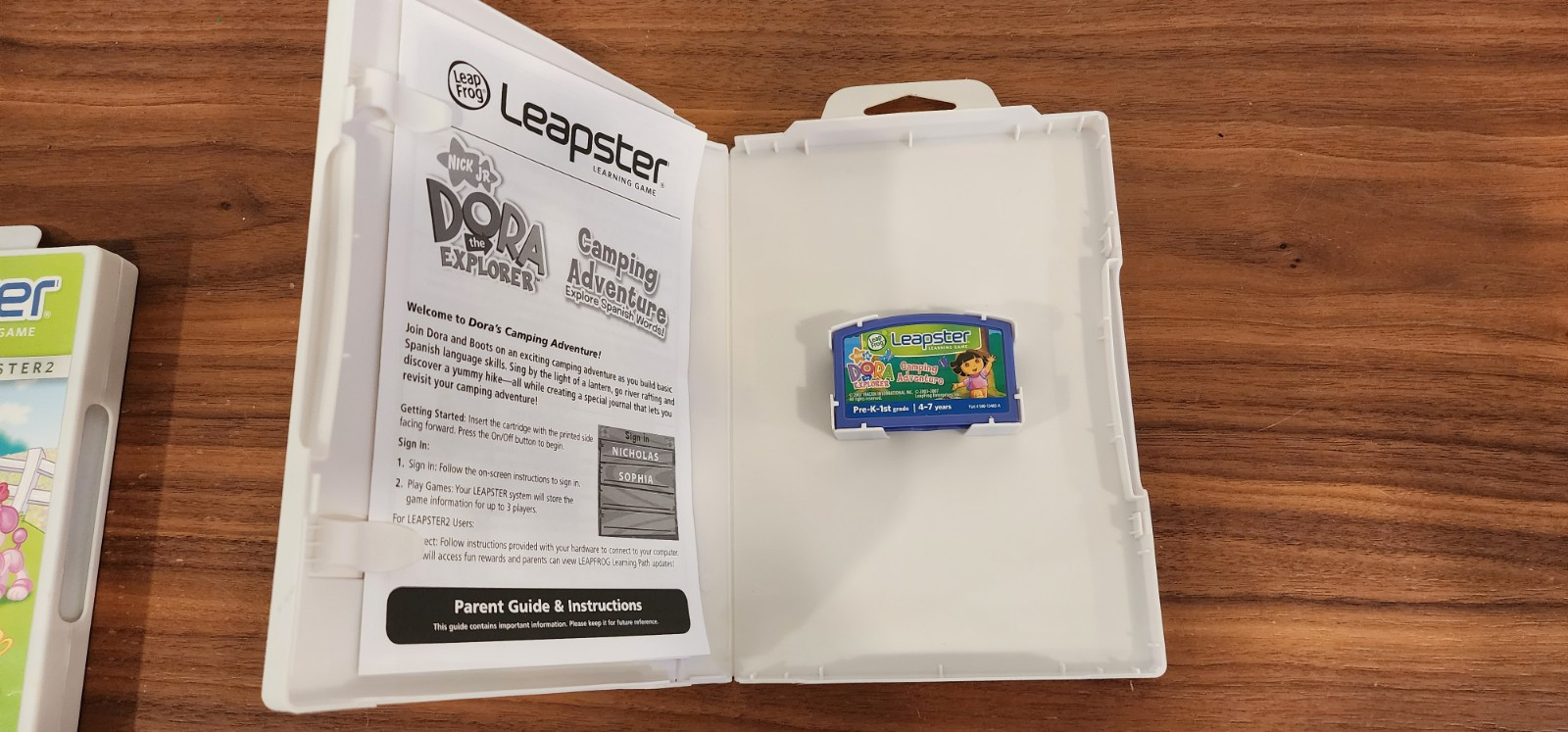 LeapFrog Leapster Learning Game Lot Pet Pals And Dora Camping Adventure