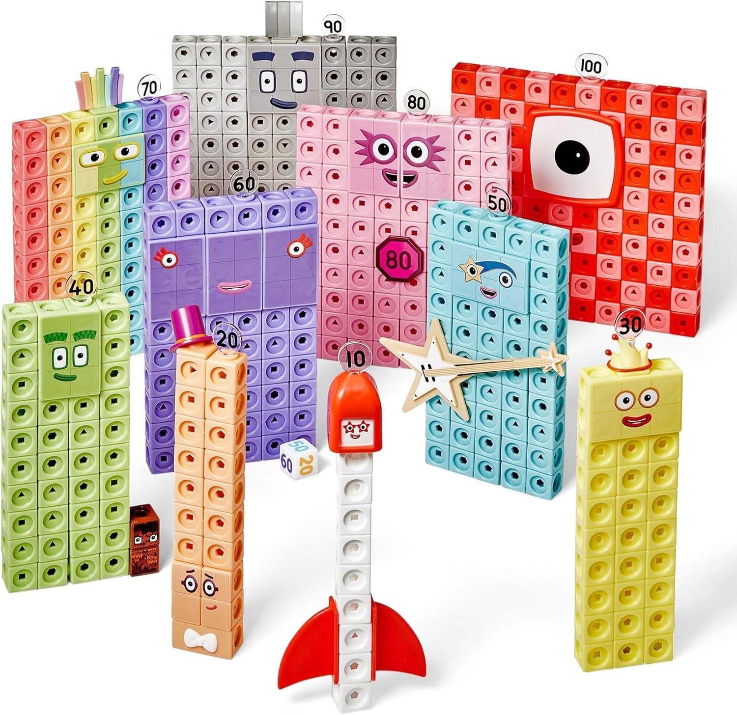 Numberblocks Heroes with Zeroes Mathlink Cubes Activity Set Preschool Learning