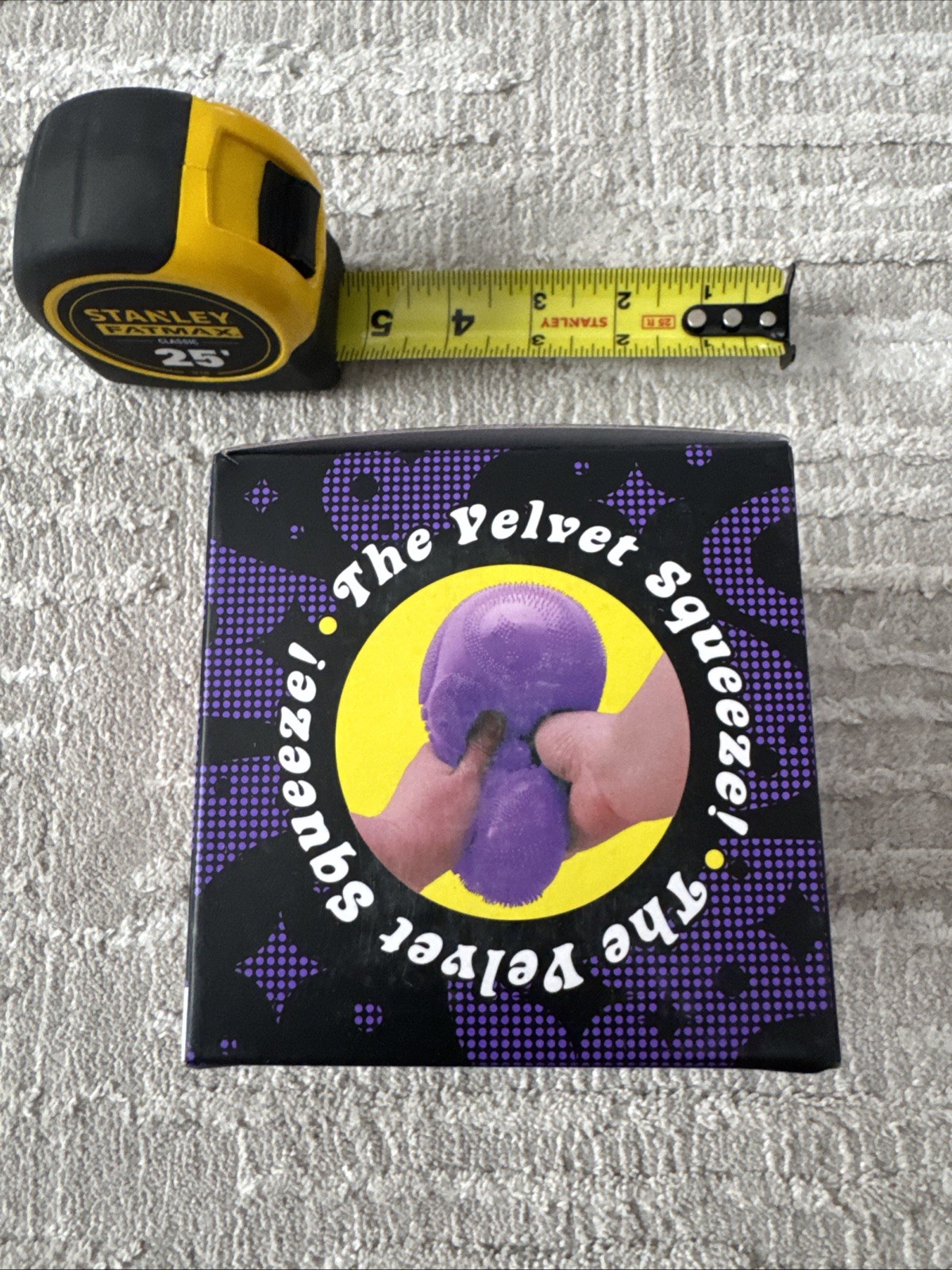 NeeDoh Super Fuzz Ball XL Velvet Squeeze Purple Fuzzball Squeeze Stress Ball NEW