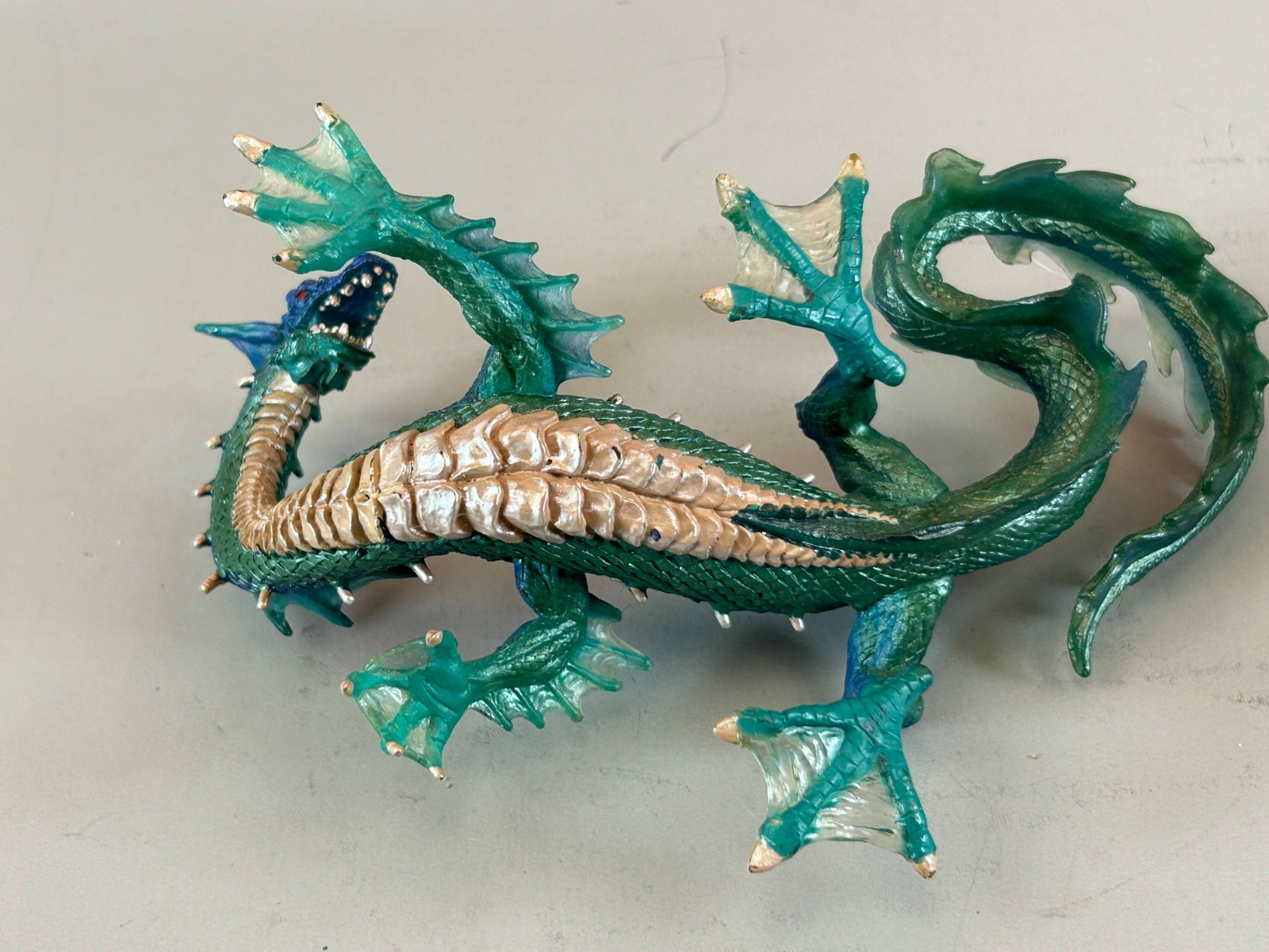 Green Forest & Blue Water Fantasy Dragon Figures Safari Ltd. Mythical Preowned