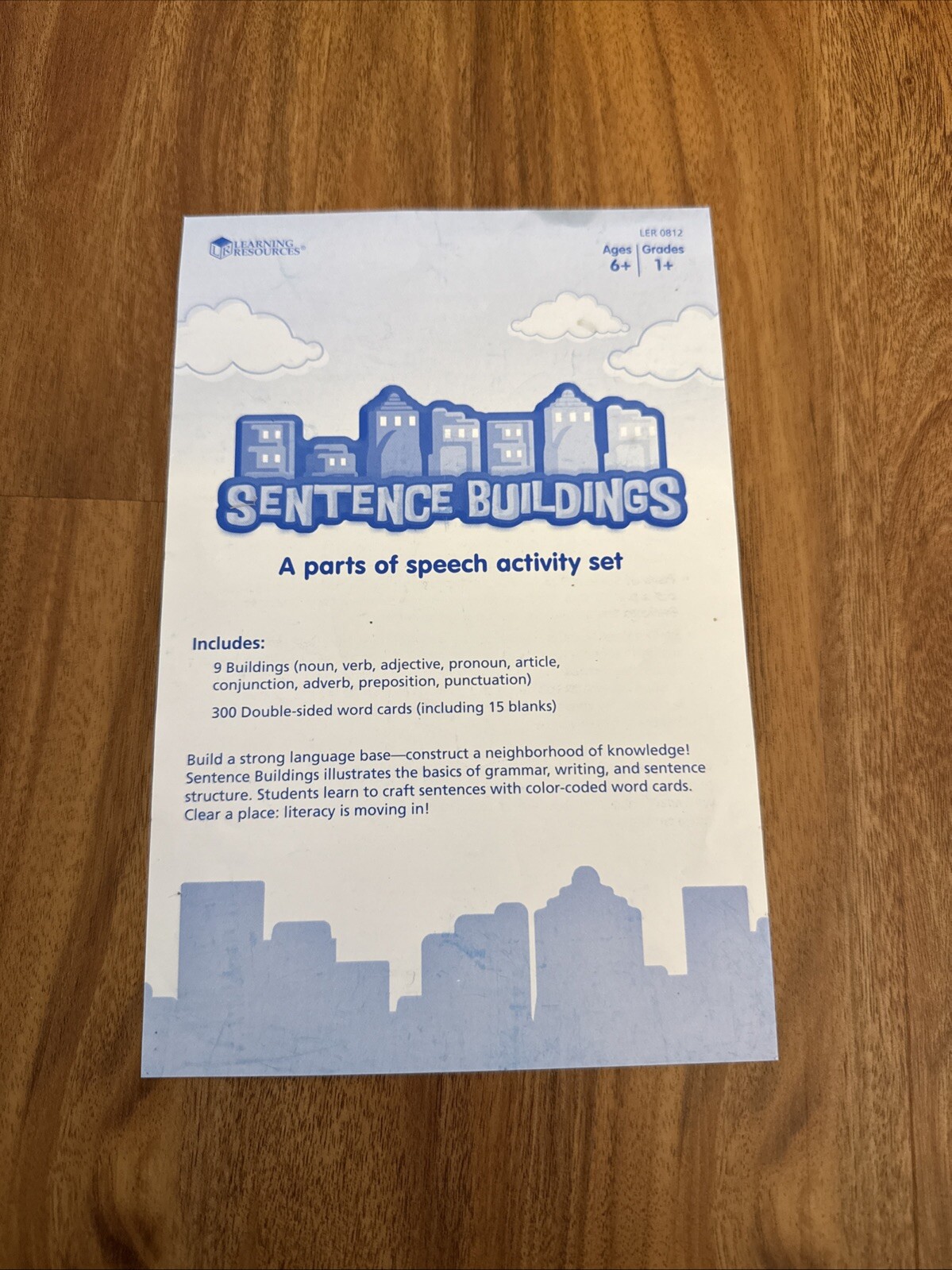 Learning Resources Sentence Buildings Parts of Speech Activity Set Homeschool