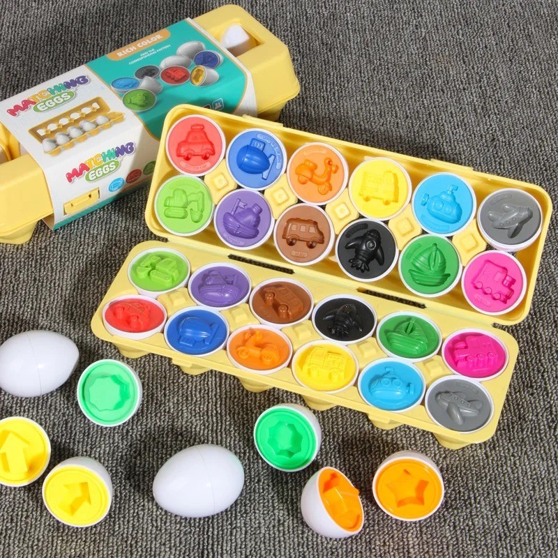 Eggs Screws 3D Puzzle Montessori Learning Education Math Toys Kids Shape Match S