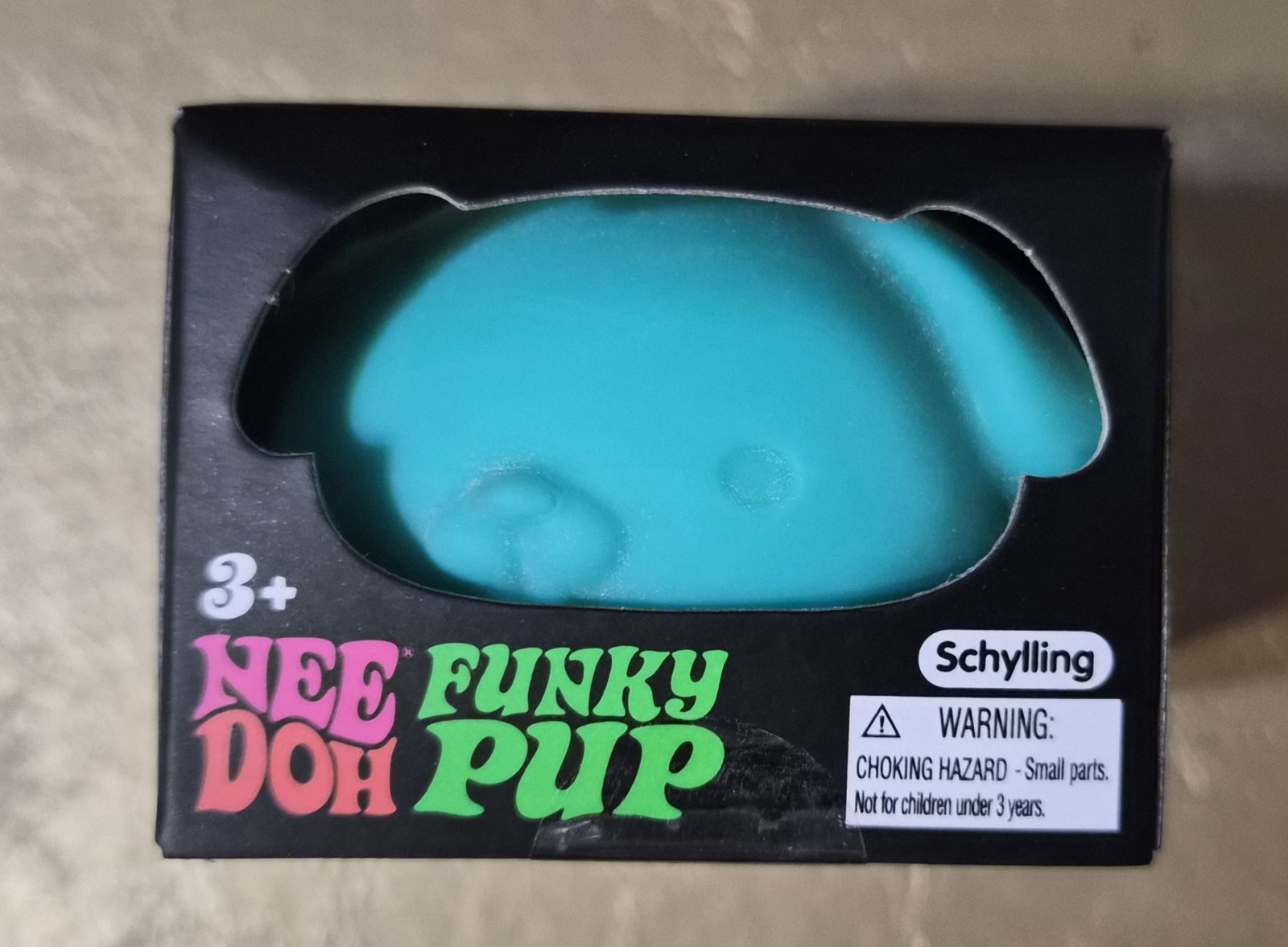 NEEDOH FUNKY PUP TEAL COLOR SQUISH TOY AGES 3 AND UP NIB
