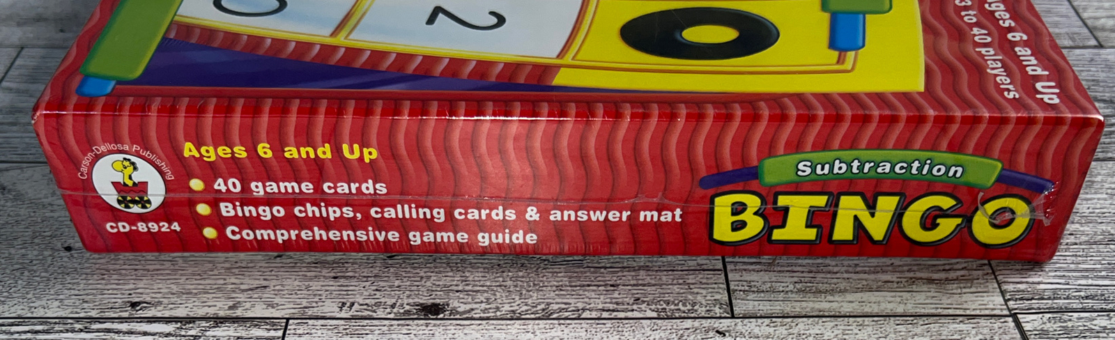 Bingo Subtraction Age 6 And Up 3 To 40 Players Carson-Dellosa Factory Sealed!