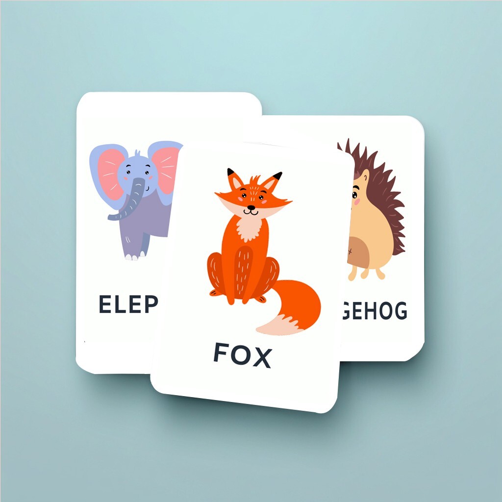 Printable 45 Animals Flash Cards-Montessori-Inspired 45 Card Set for Preschool