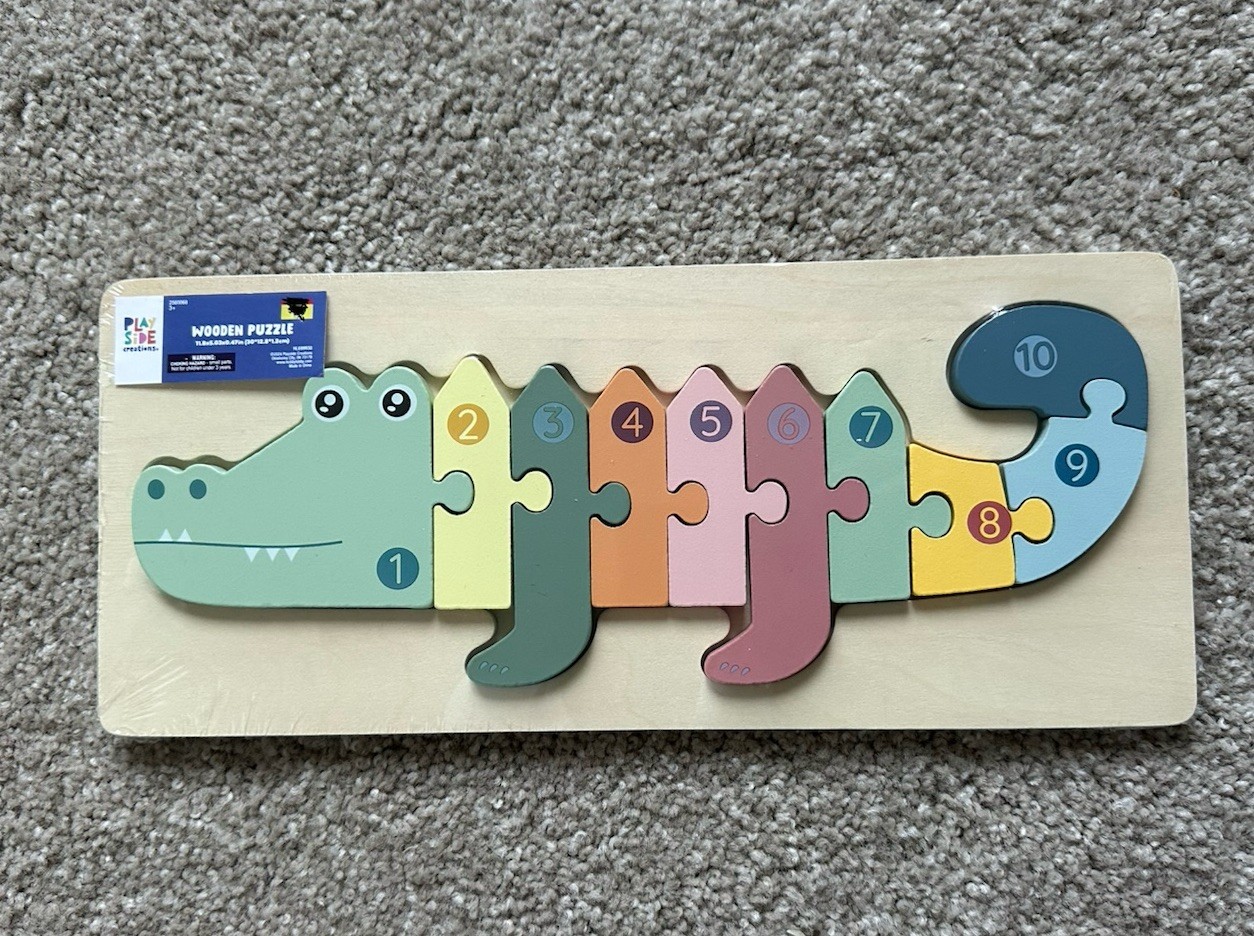 Jigsaw for Preschool Learning Educational Alligator Puzzle Cognitive Development