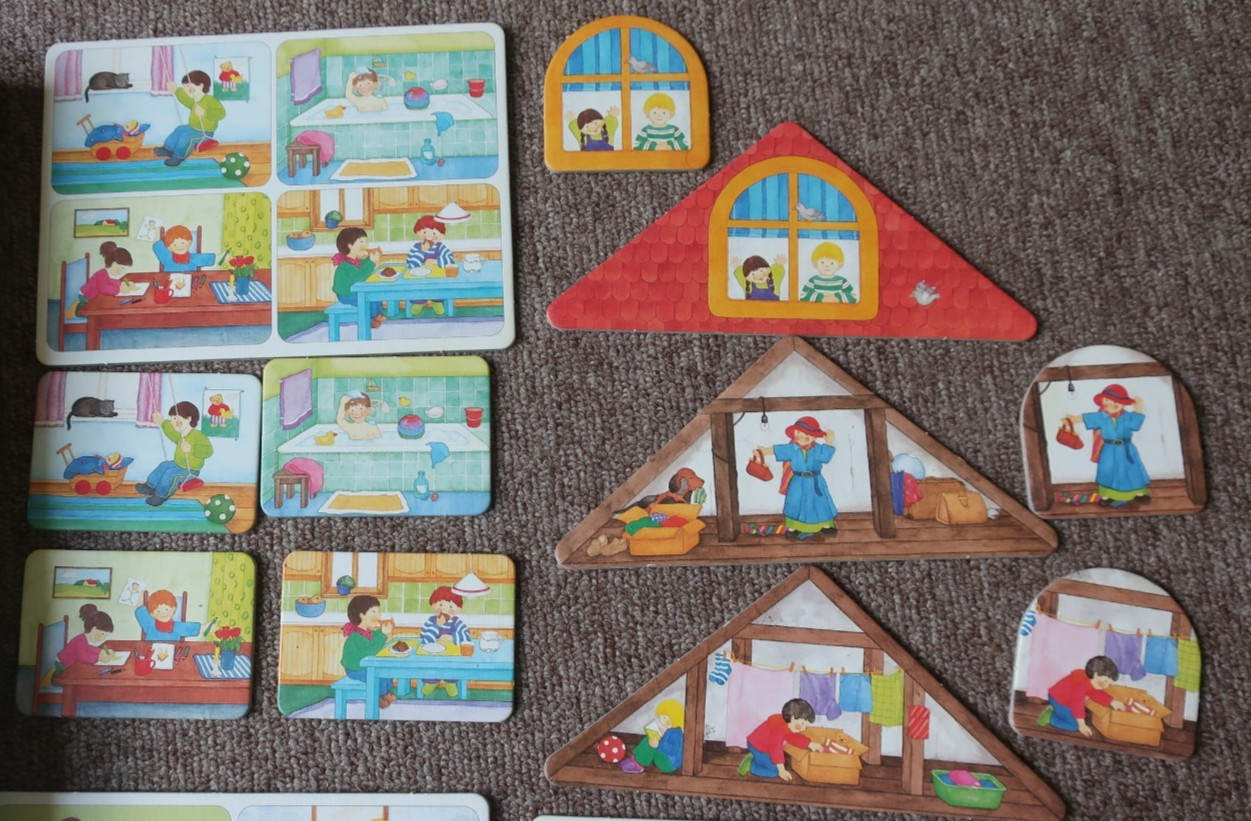3 Pre-School Games; Things in My House, Lotto, Memory–All Complete