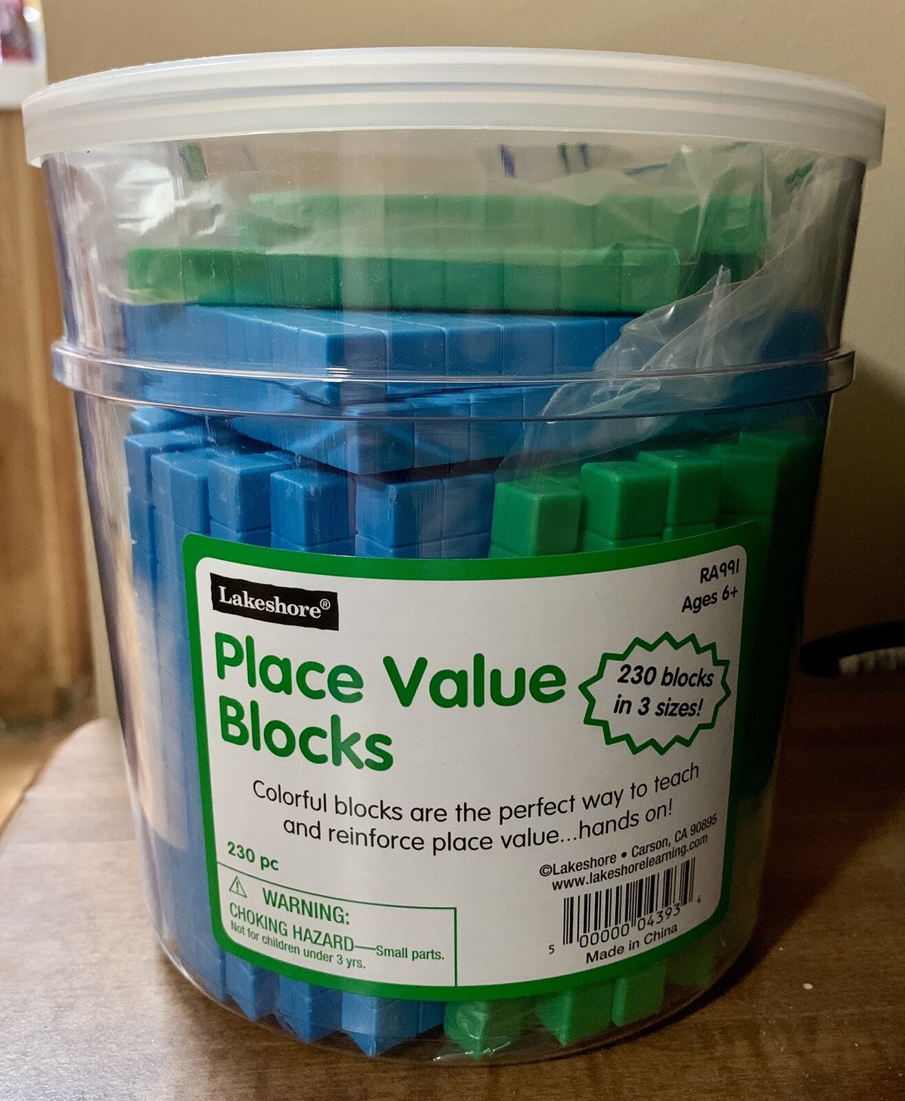 Lakeshore Place Value Blocks Set of 230 Pieces – Teacher Resource