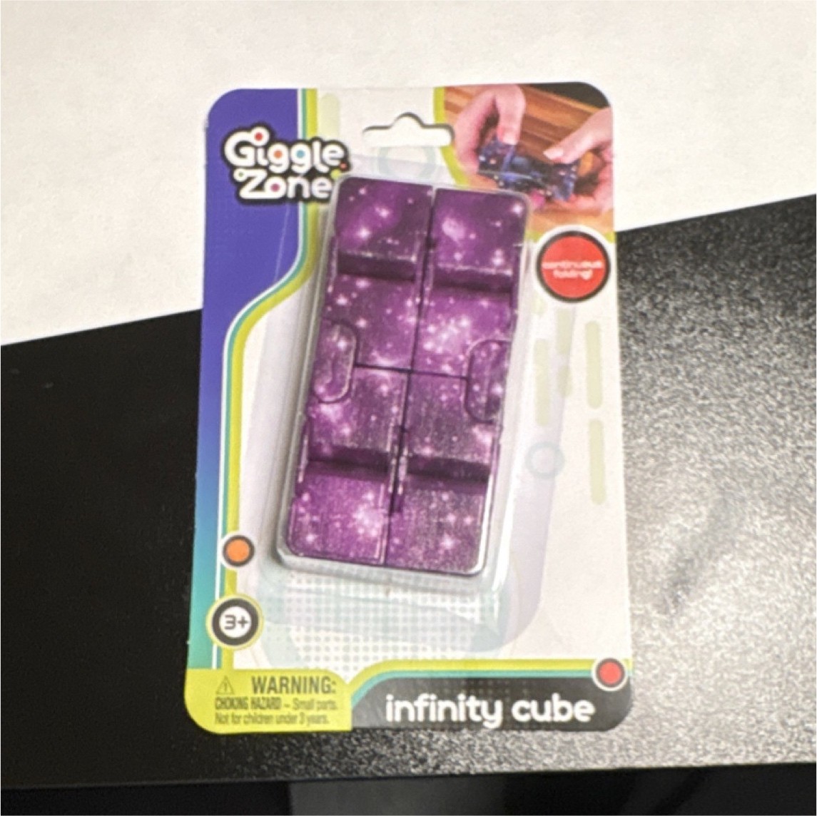 Giggle Zone Infinity Cube Purple 6-Sided Fidget Block Ages 4-11 Years