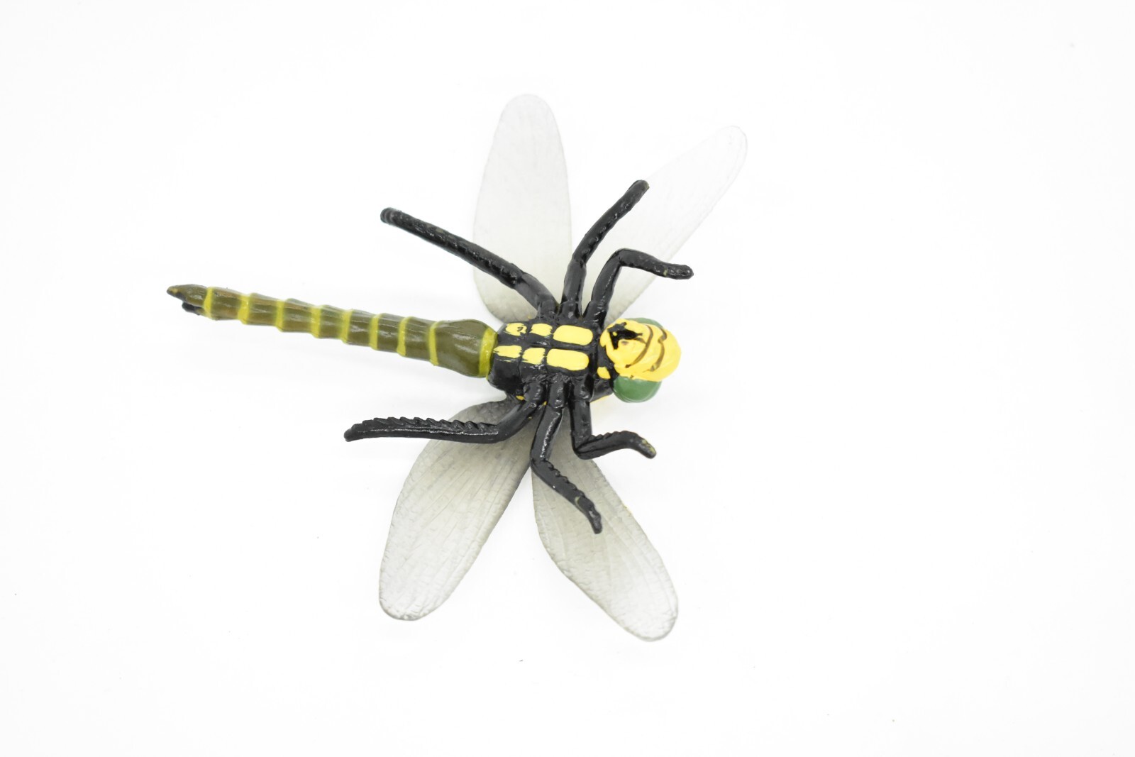 Dragonfly, Insect, Figure, Realistic Rubber Model, Hand Painted Toy 4 Inches