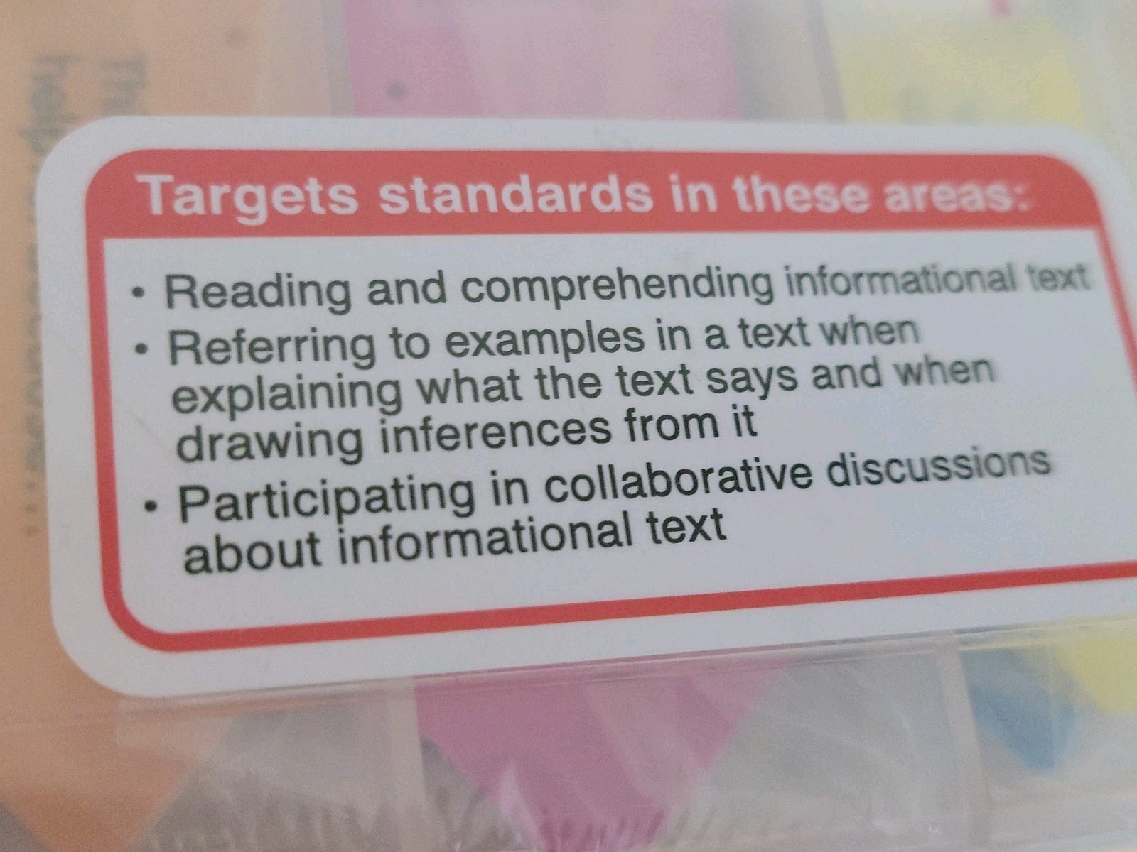 Lakeshore NonFiction Close Reading Discussion Clips, Grades 2-5 Sealed, NiP P869
