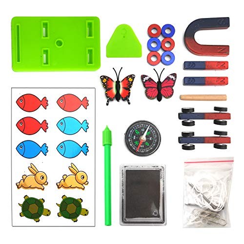 EUDAX Junior Science Magnet Set STEM Physics Experiment Kit Bar Ring Horseshoe