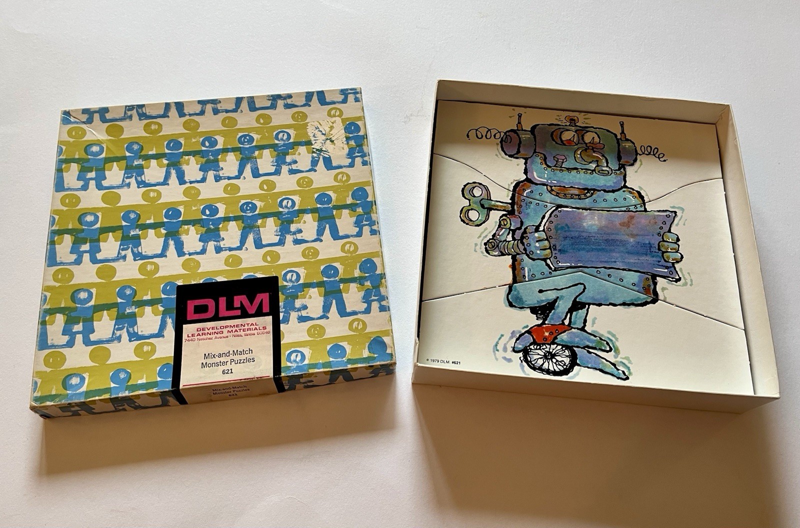 Vintage 1979 Developmental Learning Materials Mix and Match Monster Puzzles #621