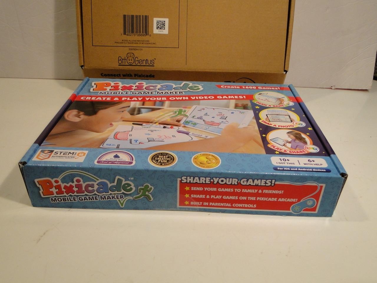 Pixicade Mobile Game Maker STEM Activity Create & Play, 1200 Games NEW