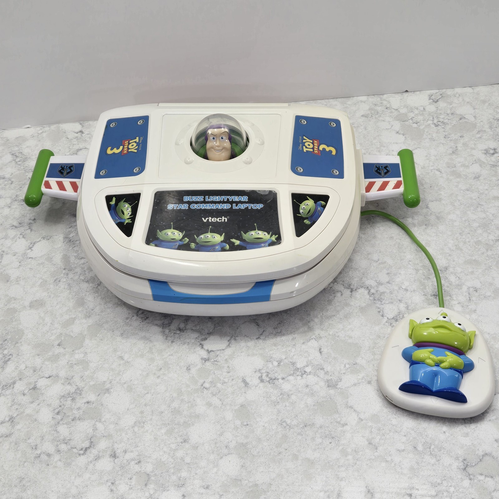 VTech Disney Toy Story 3 Buzz Lightyear Star Command Laptop Works!!