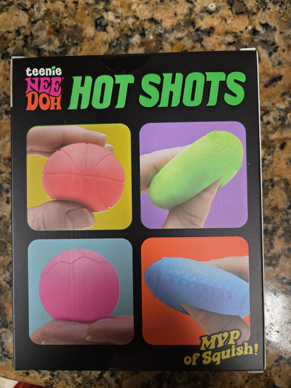 NeeDoh Teenie Hot Shots [Baseball, Soccer, Football, Basketball] New In Box