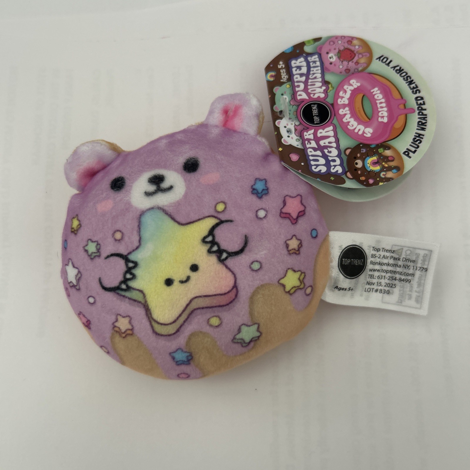 NWT TOP TRENZ Valerie Sugar Squisher Plush sensory toy