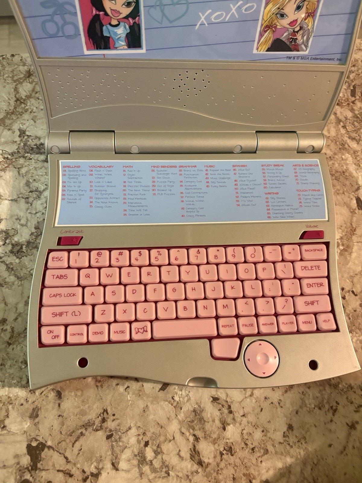 2006 Bratz Cyber Style Learning Laptop Spell Grammar Games Tested No Mouse VTG