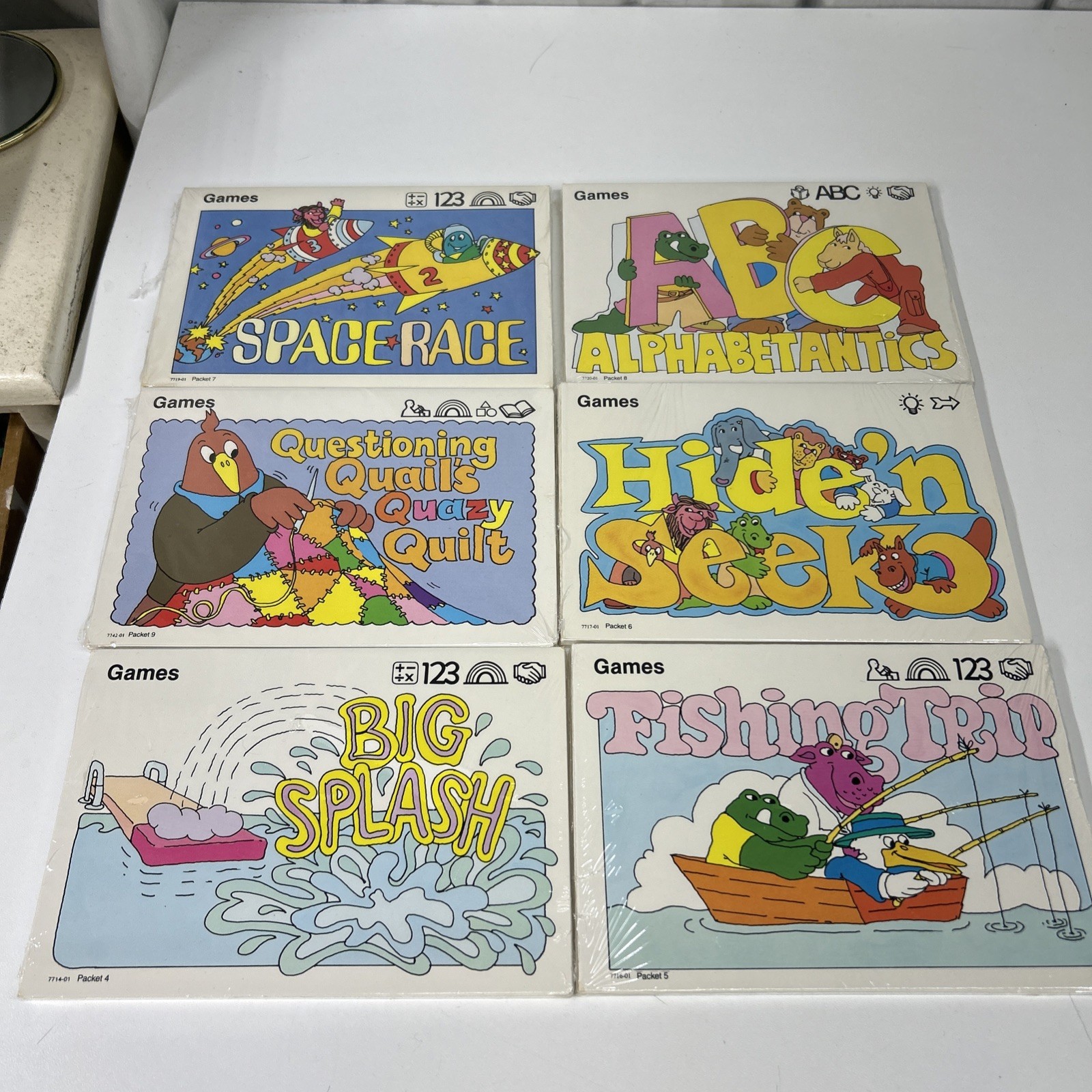 VTG Sweet Pickle Pre-school Program Learning Cards And Games Sealed Lot Of 6 Pkg