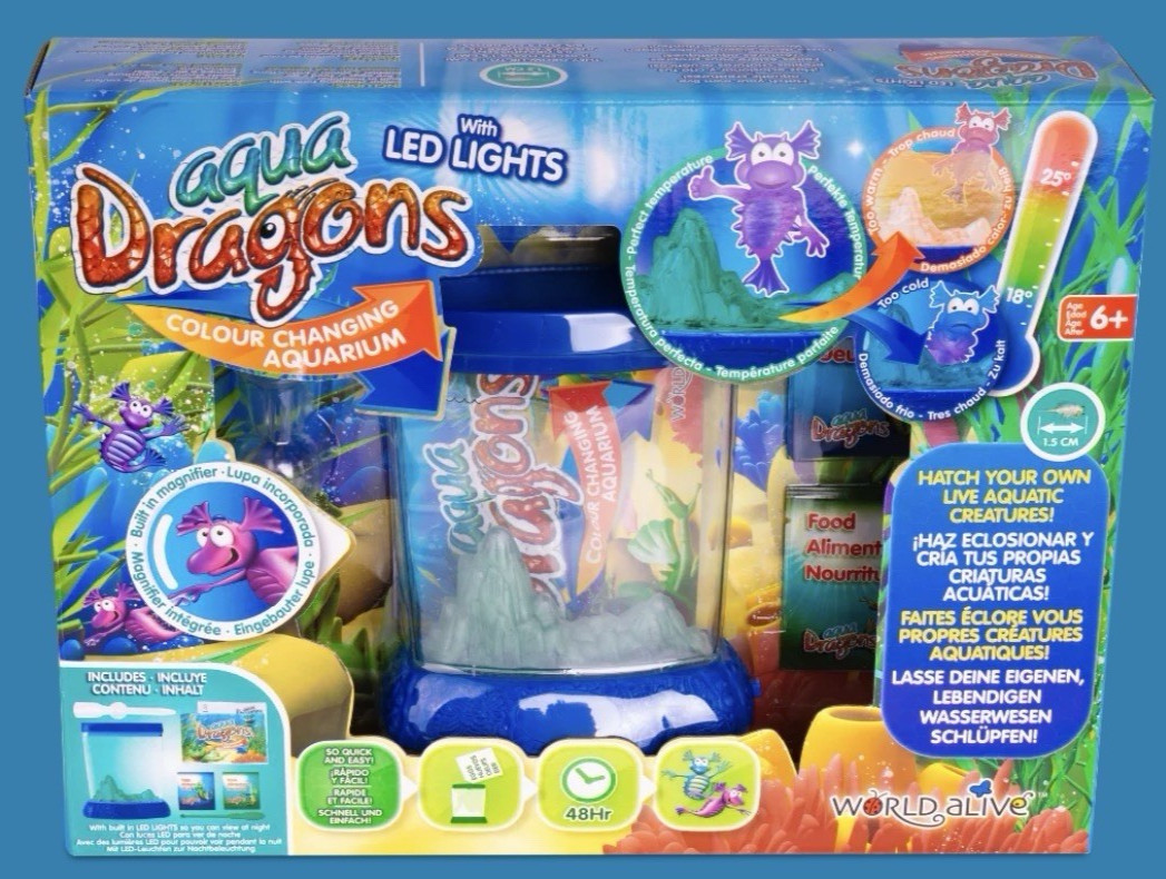 Aqua Dragons Colour Changing Aquarium Deluxe with LED Lights Ages 6+ RARE