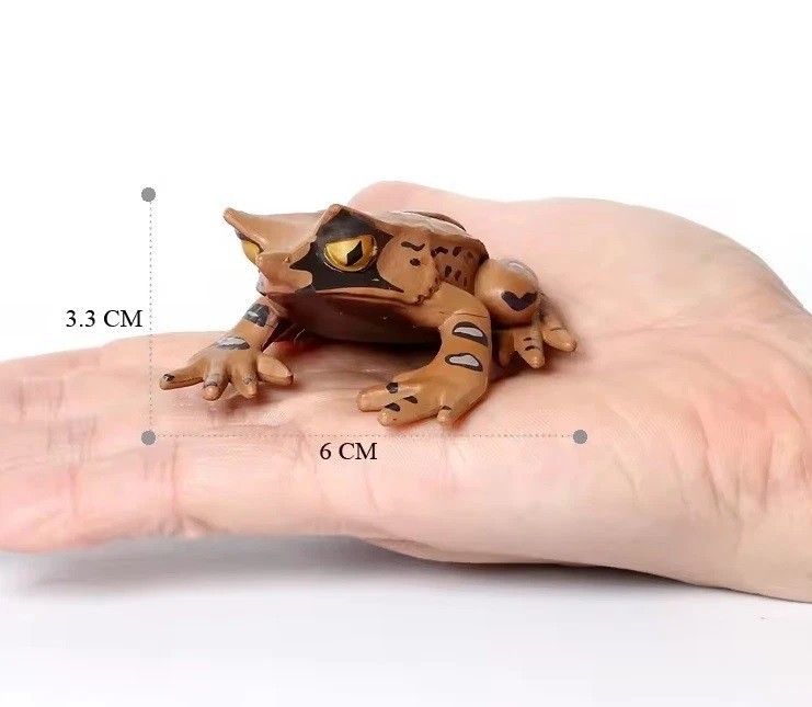 Horned Frog Wild Animal Figure Toy PVC Doll Small Figurine Birthday Gift