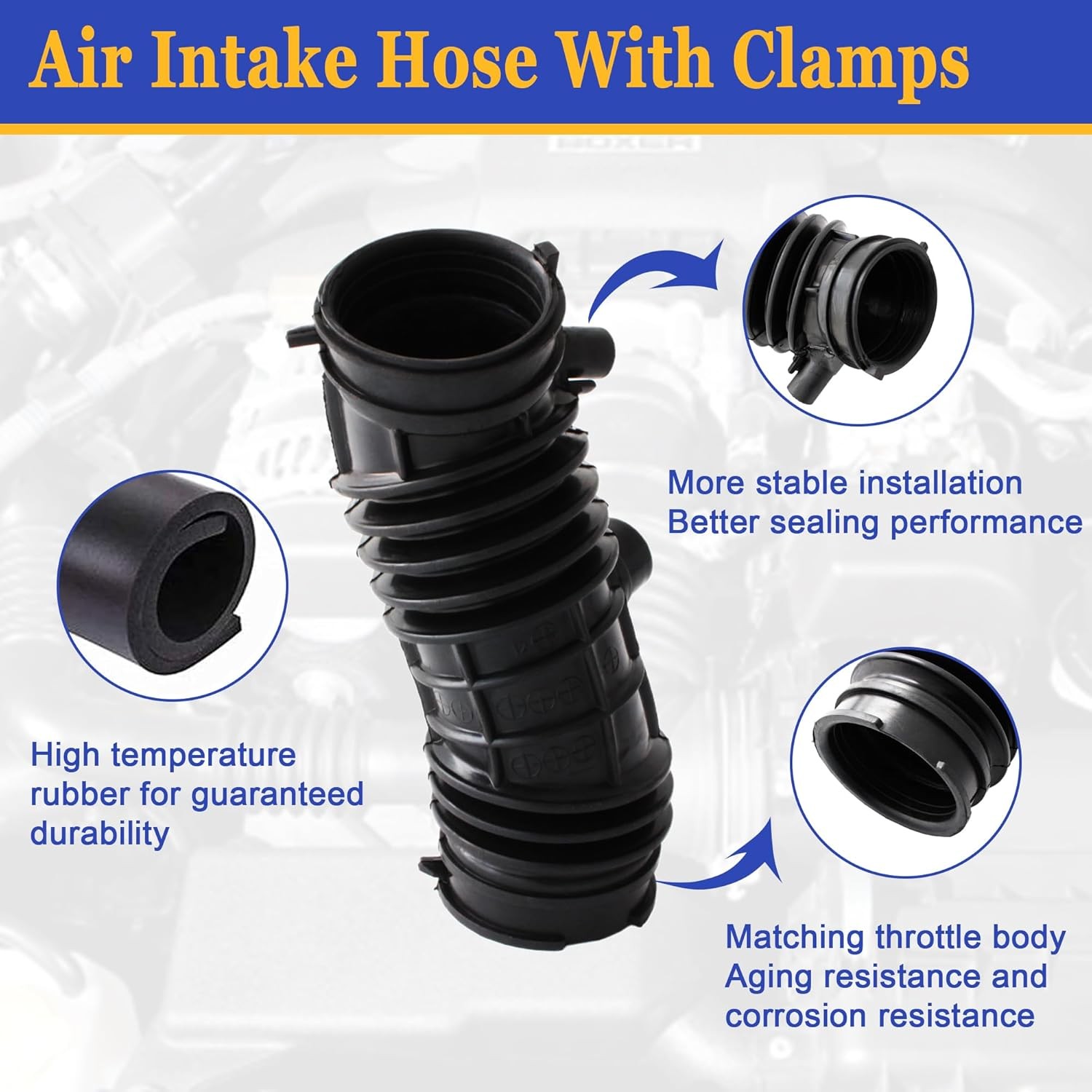 Air Intake Hose Tube for 2013-2017 Honda Accord 2.4L Replacement Part