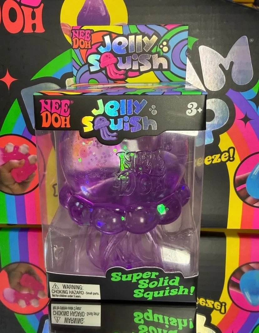 Authentic NeeDoh 💜NeeDoh Jelly Squish: Super Solid Purple Jellyfish Fidget Toy