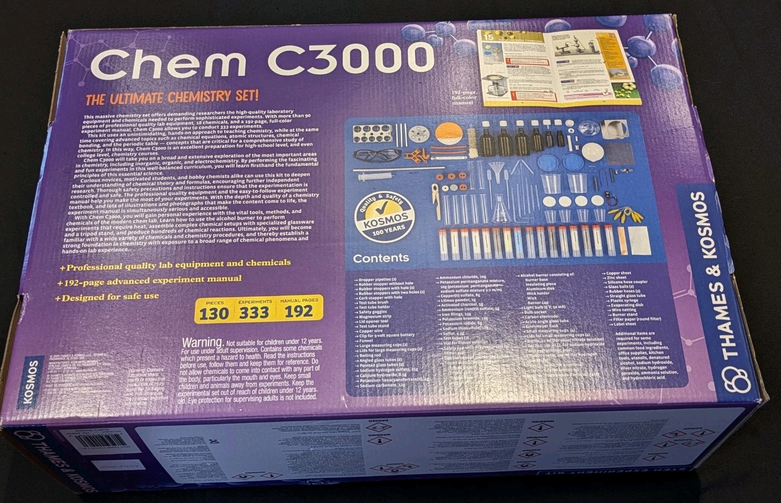 Thames & Kosmos 640132 Chem C3000 Chemistry Experiment Kit – Sealed NIB