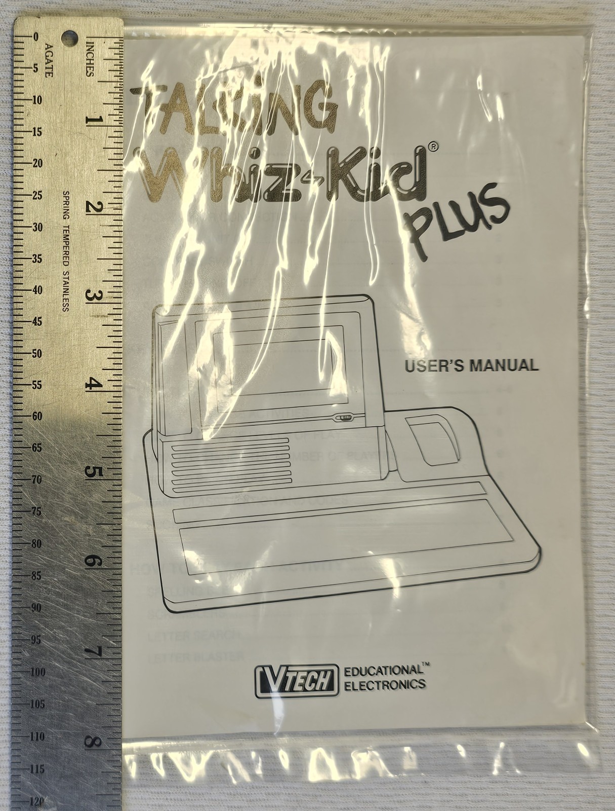 VTECH Talking Whiz Kid Plus Learning Computer Paperwork Manual Instruction Sheet