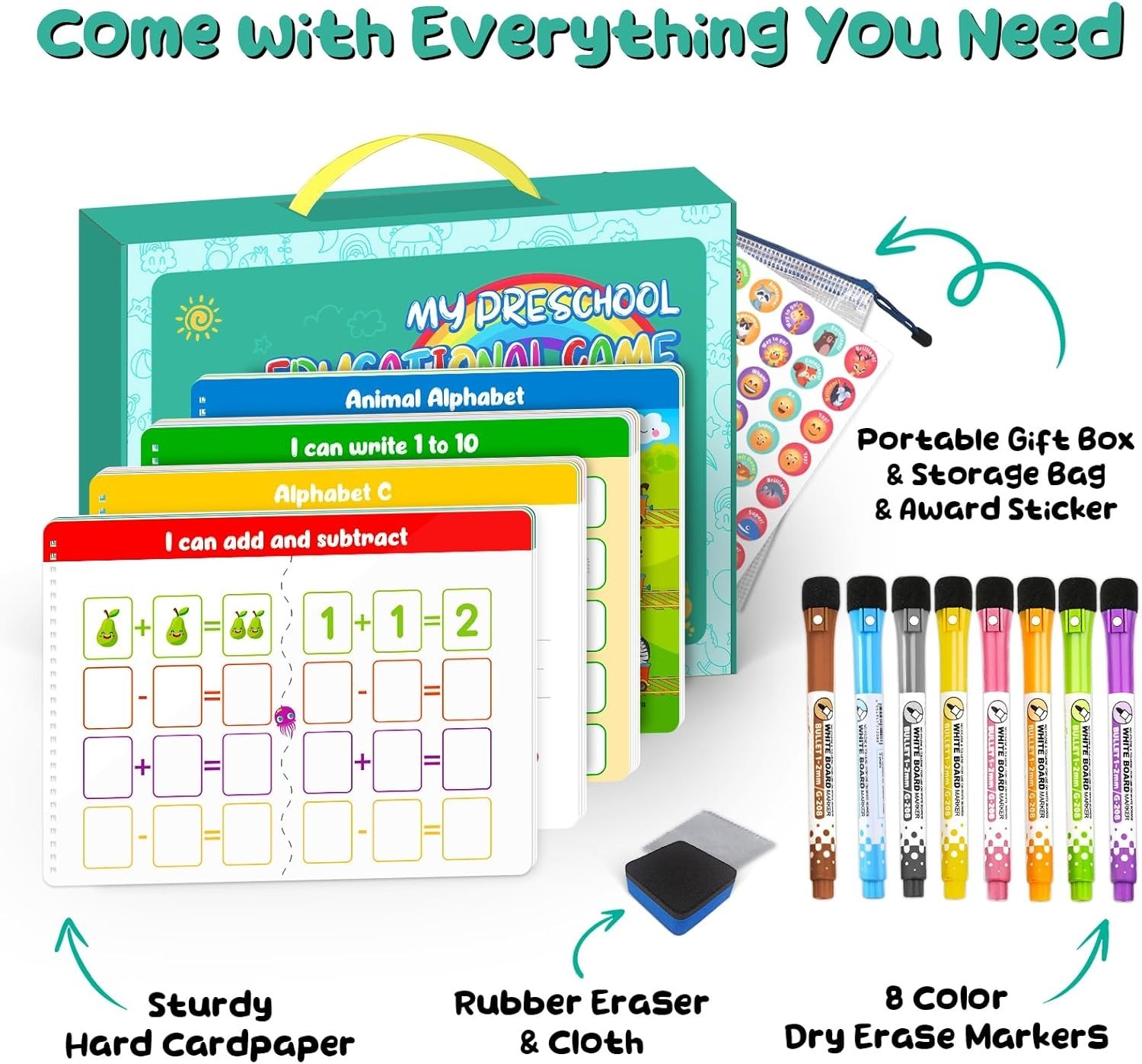 “Kindergarten Learning Activities Learn to Write for Kid Age 3 4 5 Years Old, 40