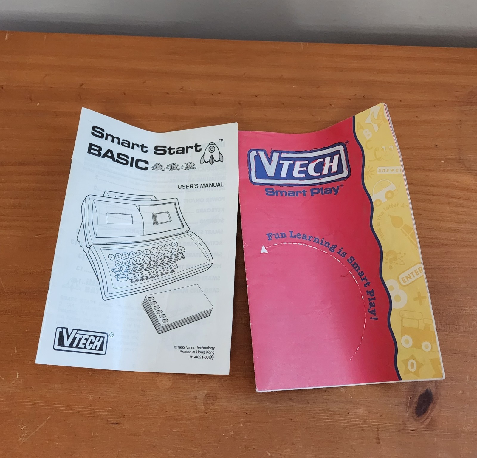 Vintage 1993 VTECH Smart Start Basic EDUCATIONAL Learning TOY + Cards & Books