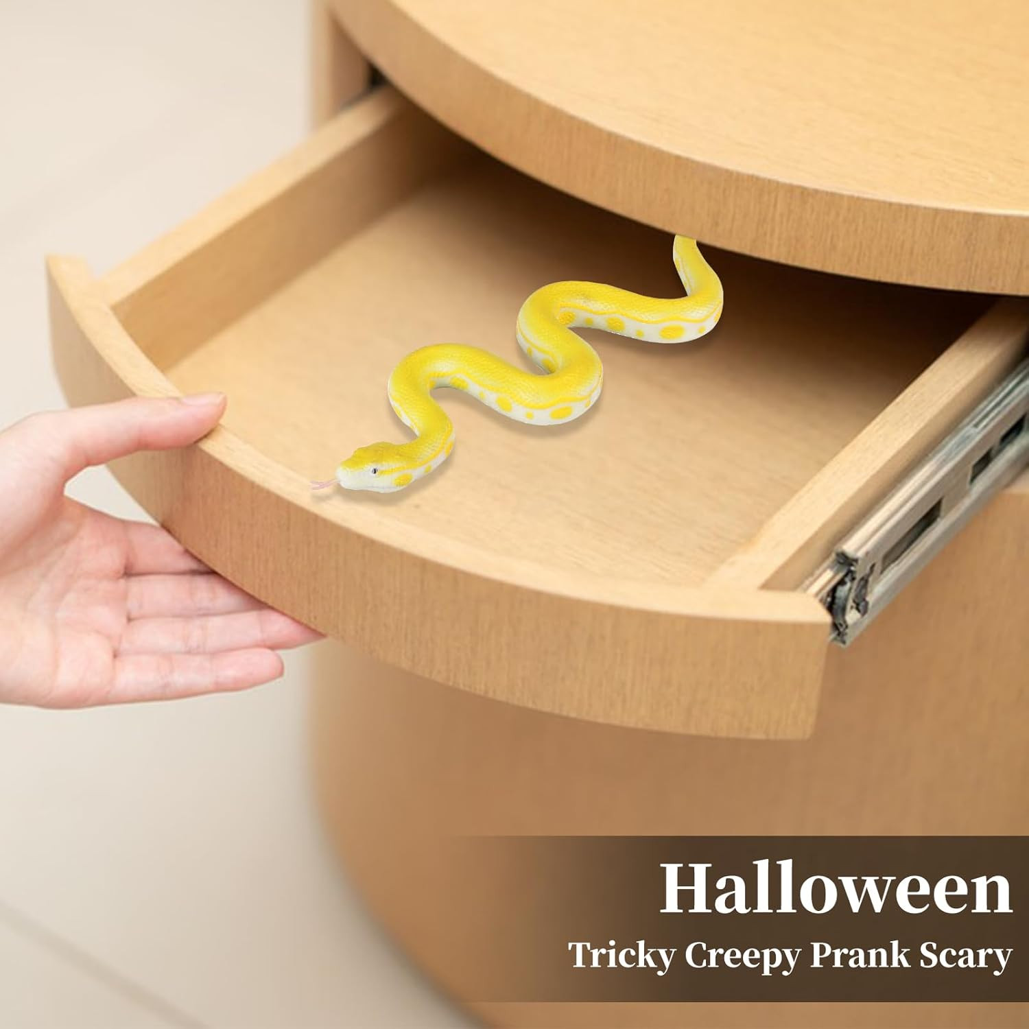 Realistic Fake Snakes Toy Soft Rubber Snake Realistic Keep Birds and Squirrels A