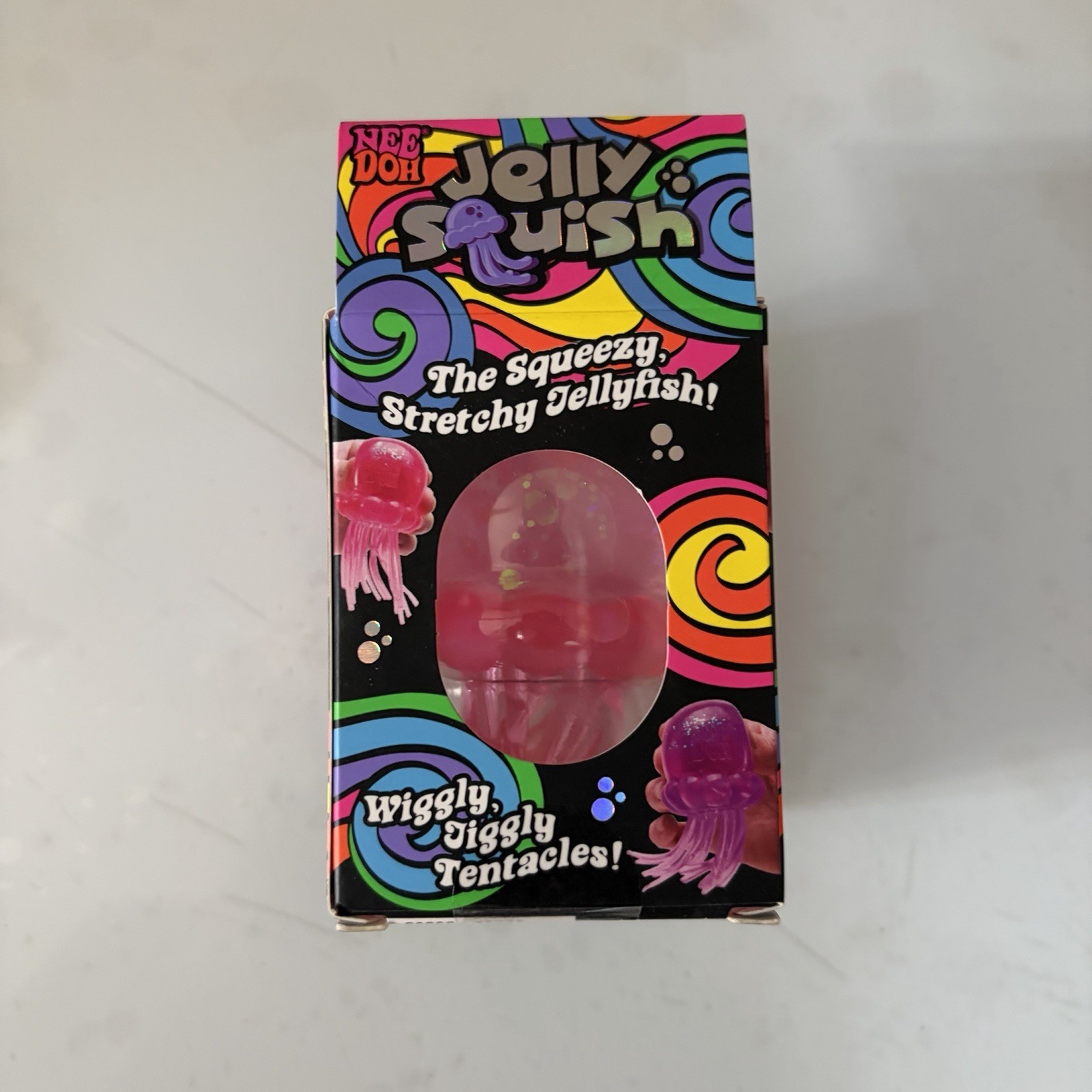 NEW Nee Doh Jelly Squish Squishy AUTHENTIC Pink Jellyfish Squeeze Toy Schylling