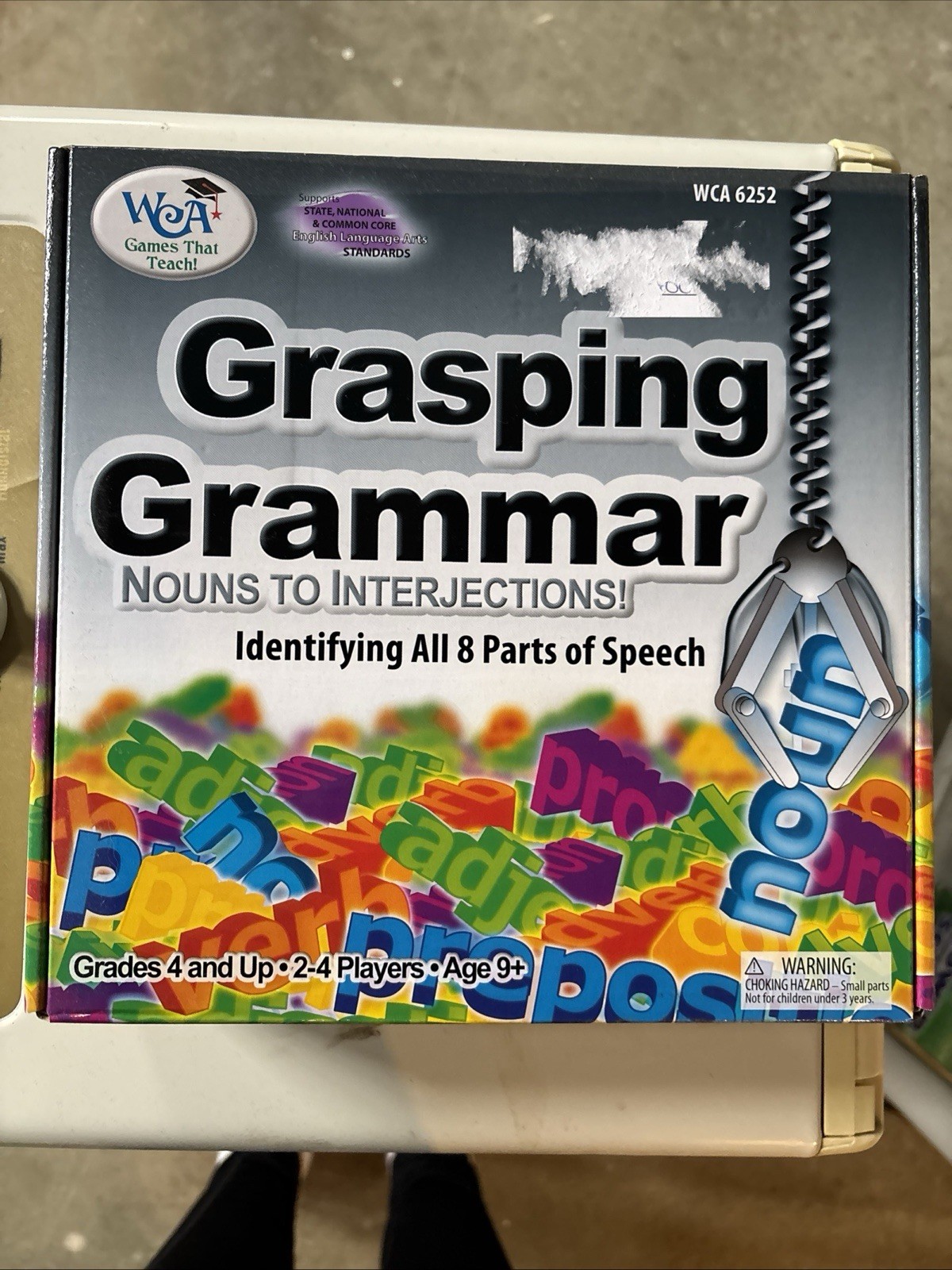 Grasping Grammar Nouns to Interjections! Learning Advantage Board Game